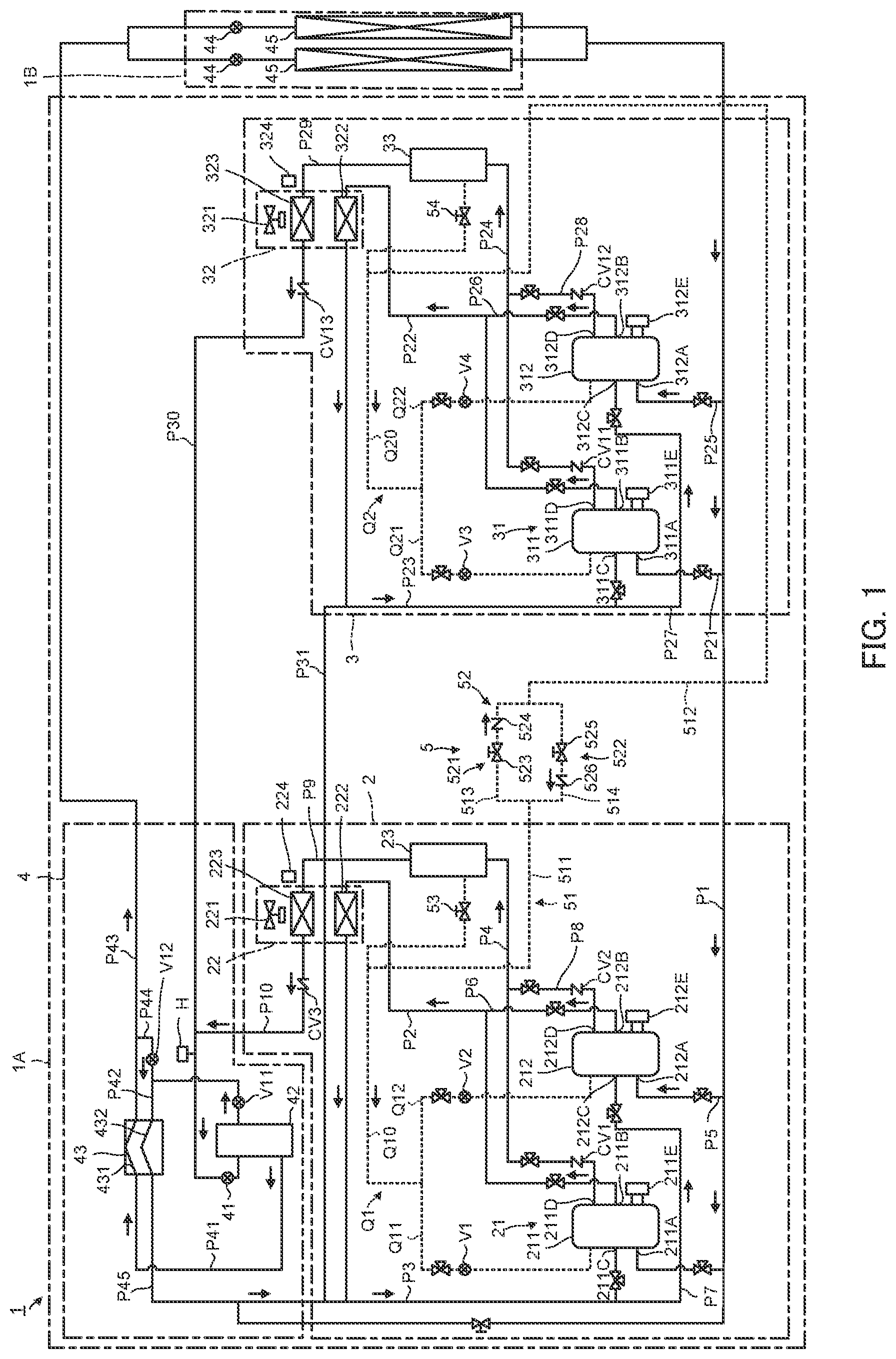 Patent US12326280 — Refrigeration apparatus — Figure 1