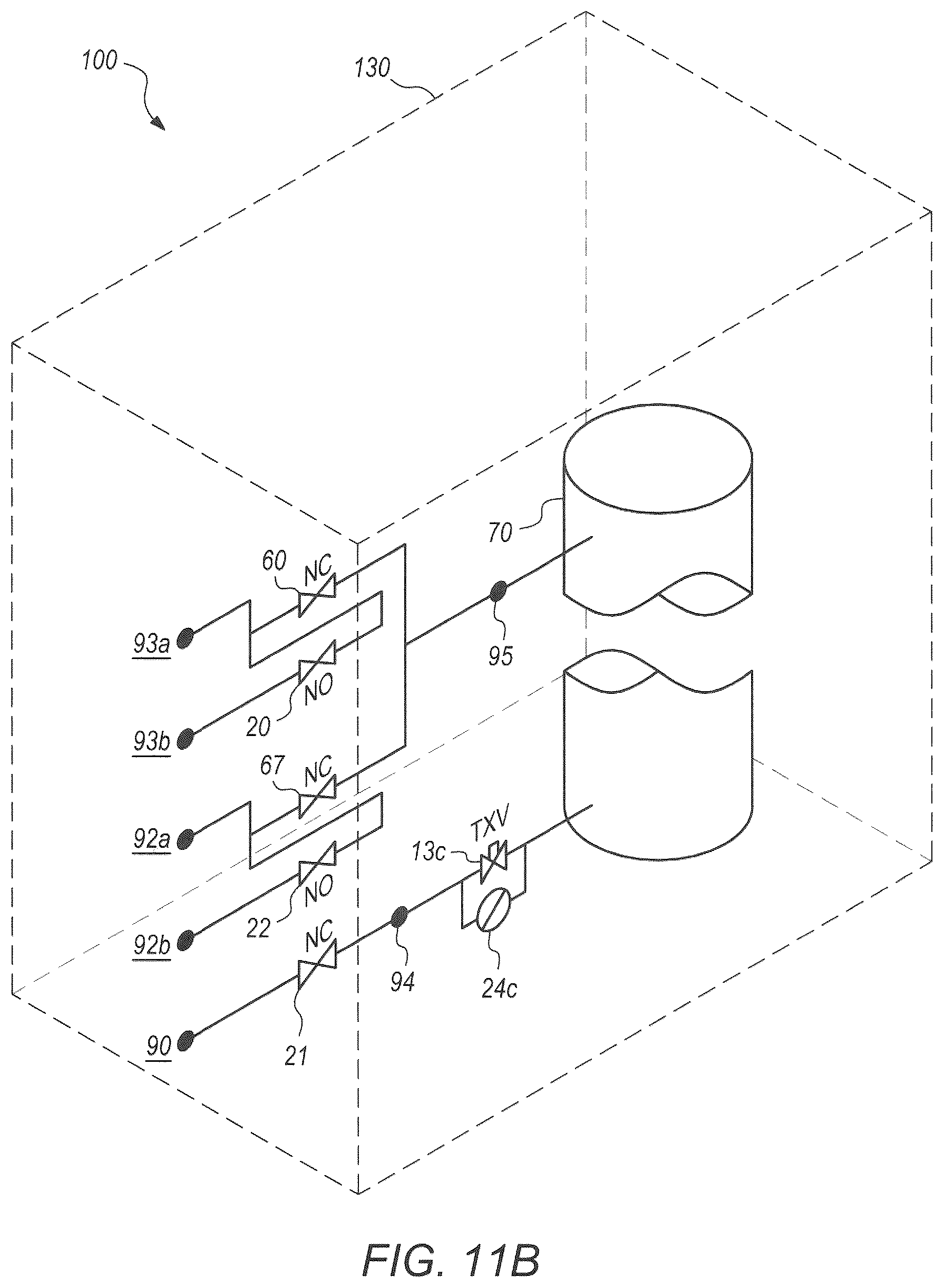 Patent US12326281 Figure 12 – Add-on apparatus for converting a conventional air-source refrigeration cycle for multiple heat transfer options
