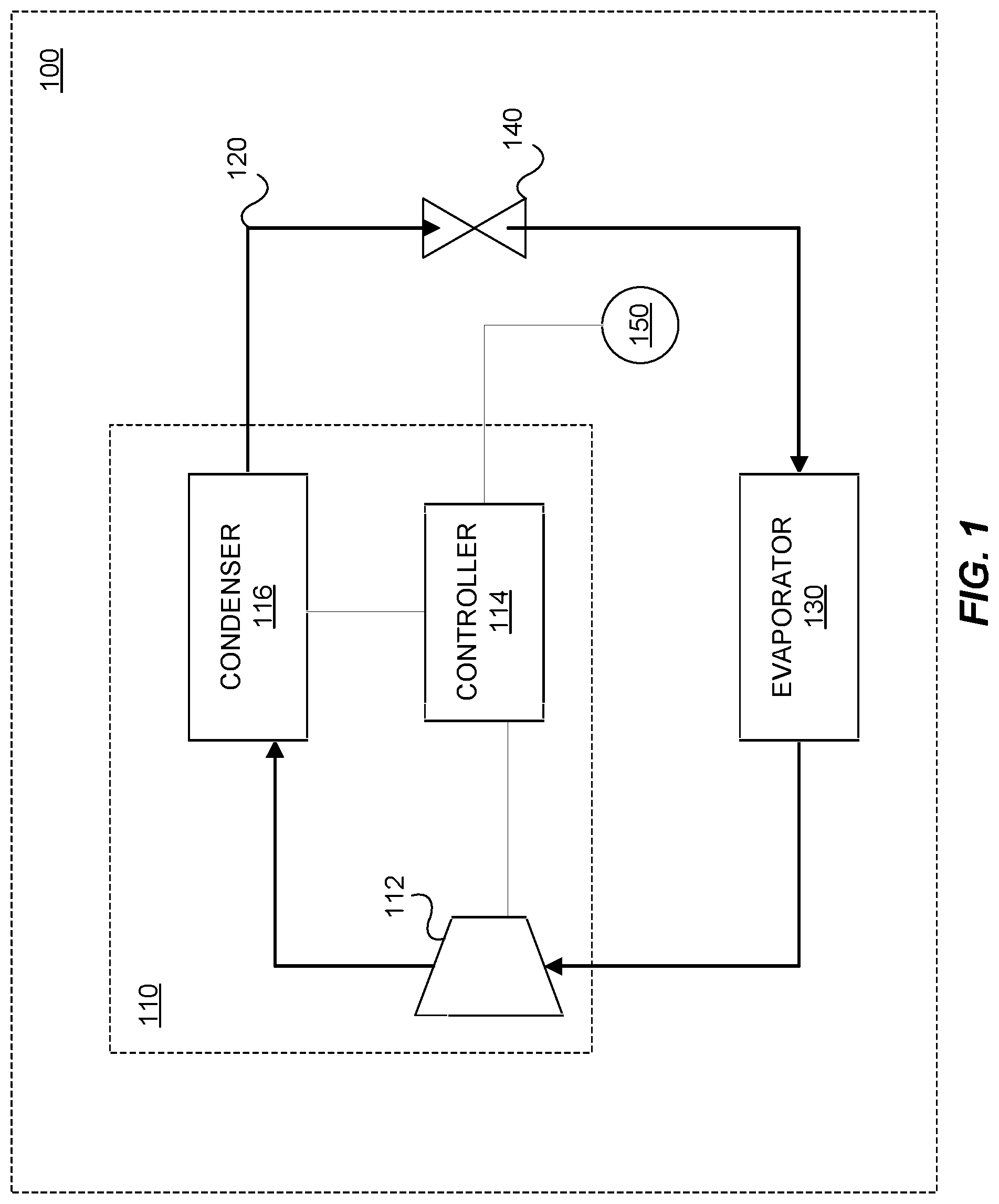 Patent US12326284 Figure 1 – Systems and methods for humidity control in an air conditioning system