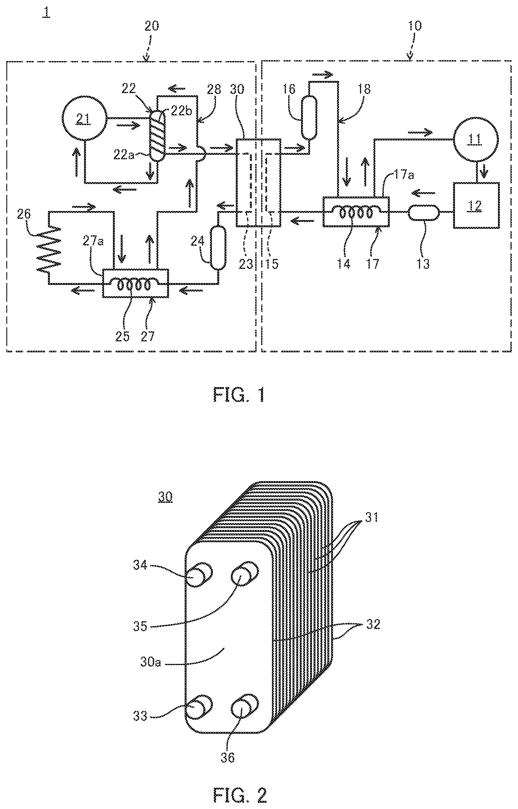 Patent US12326285 Figure 1 – Binary refrigeration apparatus