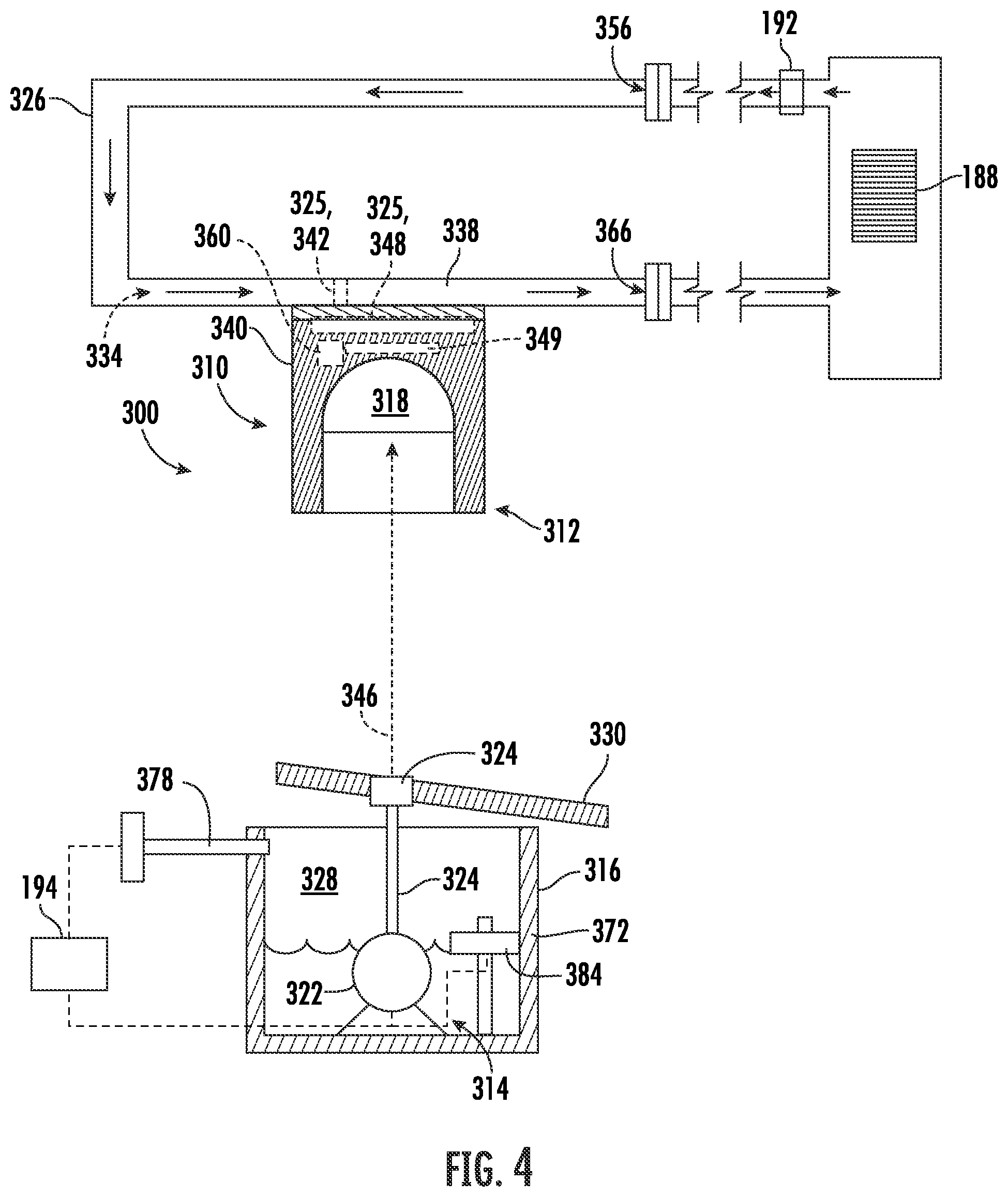 Patent US12326287 Figure 4 – Refrigerator and ice-making assembly for making and holding clear ice billets