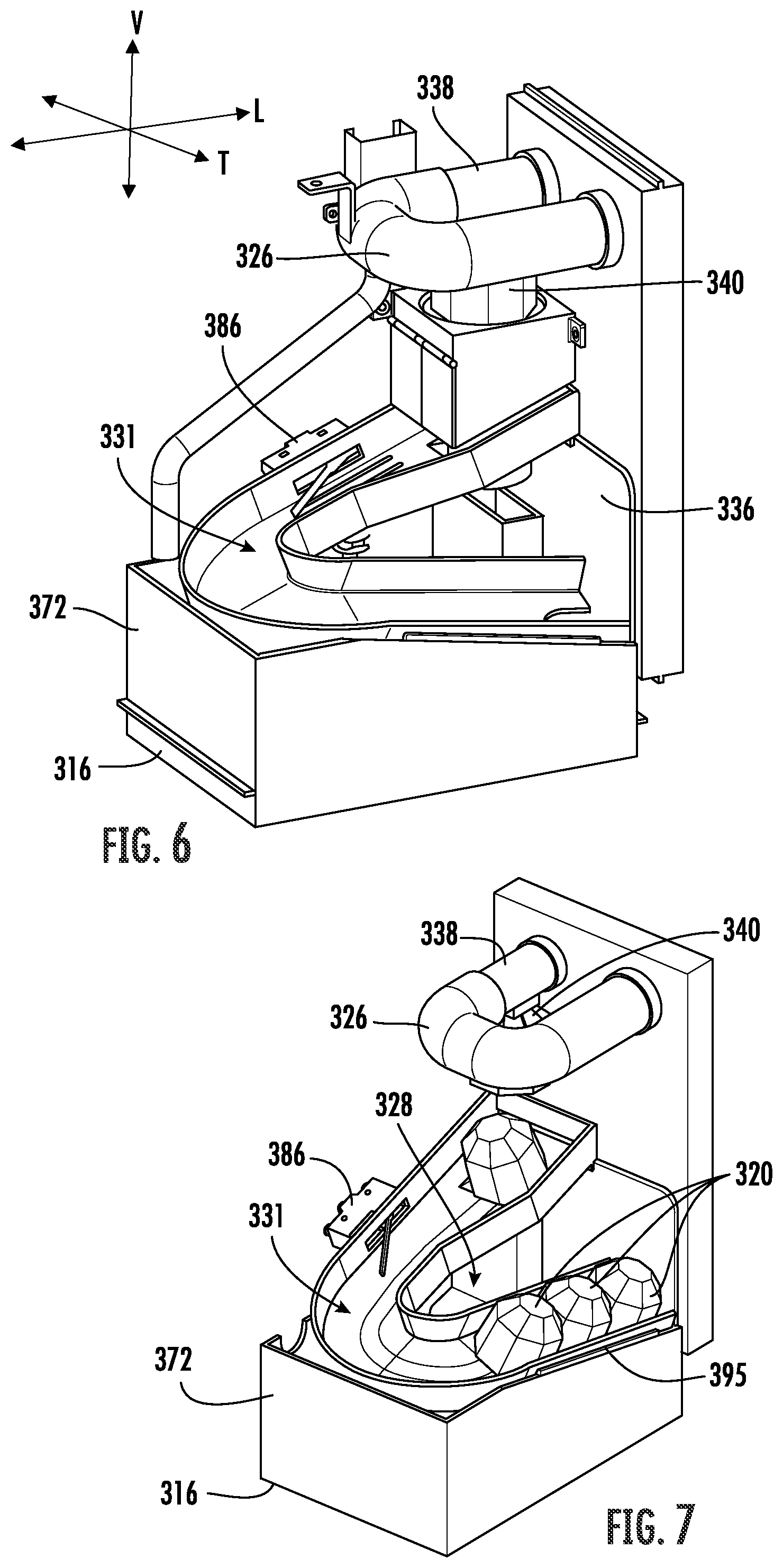 Patent US12326287 Figure 6 – Refrigerator and ice-making assembly for making and holding clear ice billets
