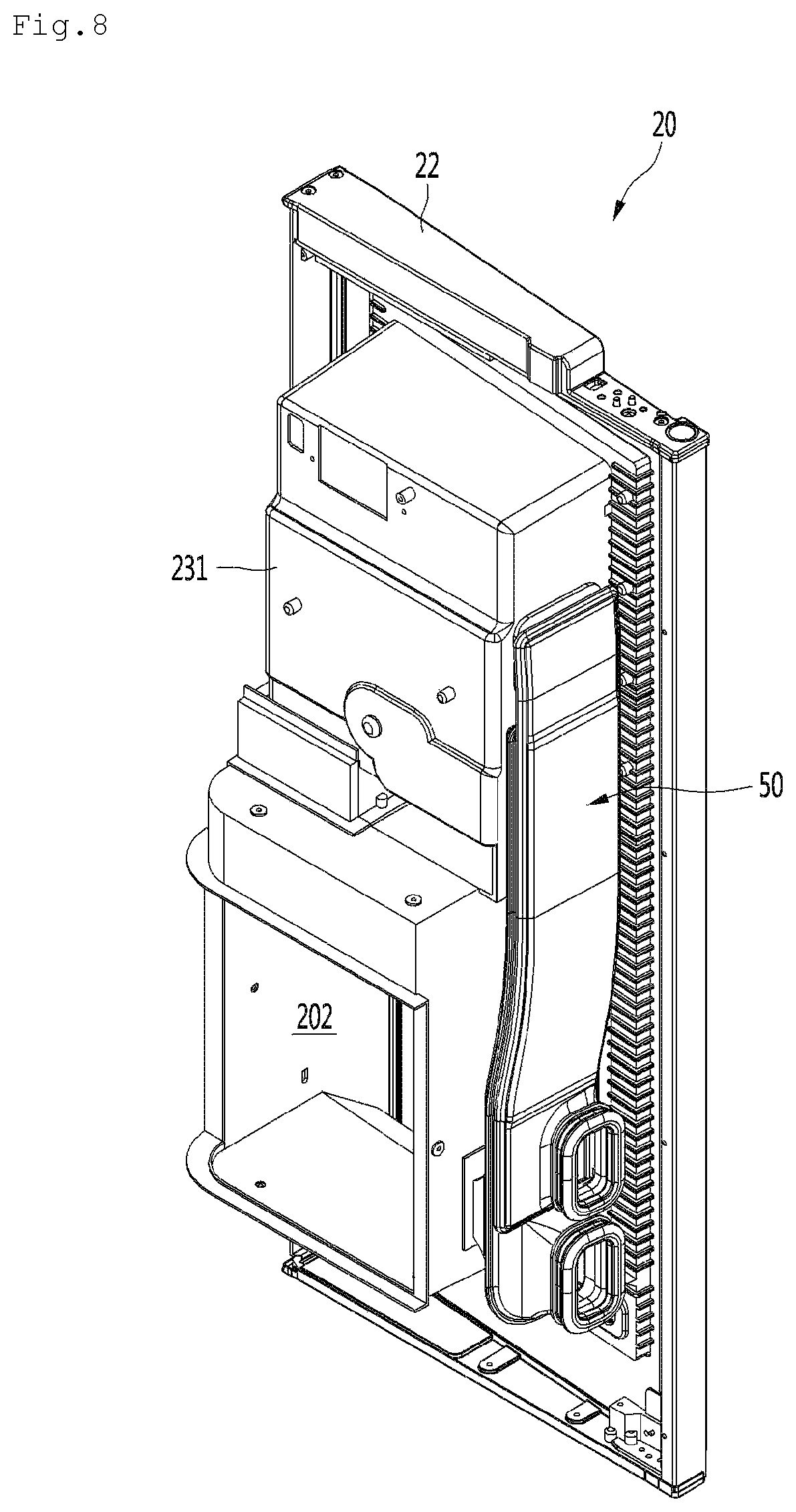 Patent US12326290 Figure 8 – Refrigerator