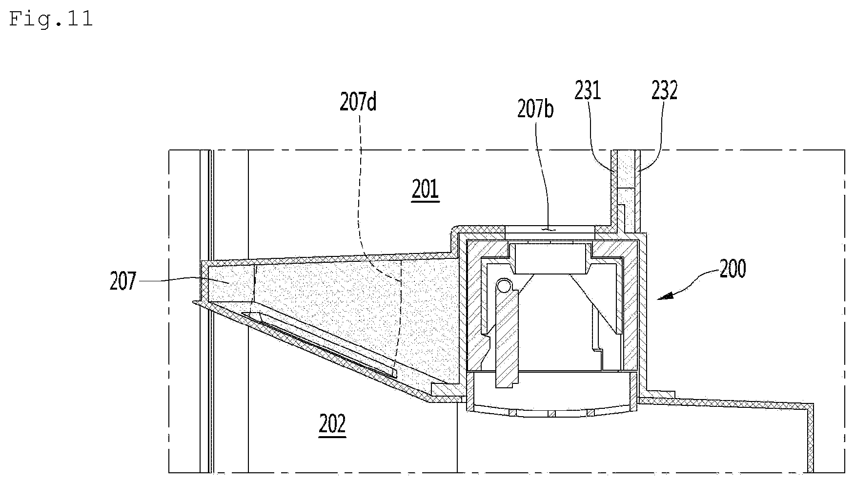 Patent US12326290 Figure 11 – Refrigerator