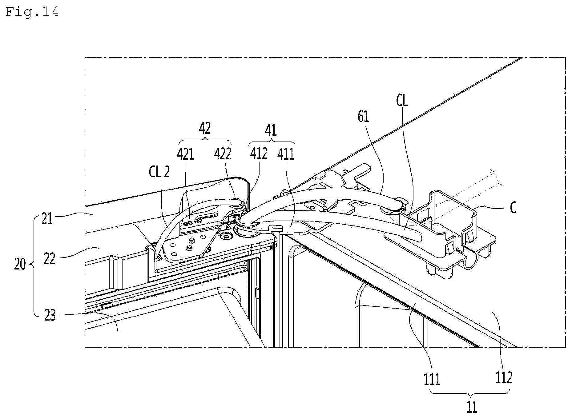 Patent US12326290 Figure 14 – Refrigerator