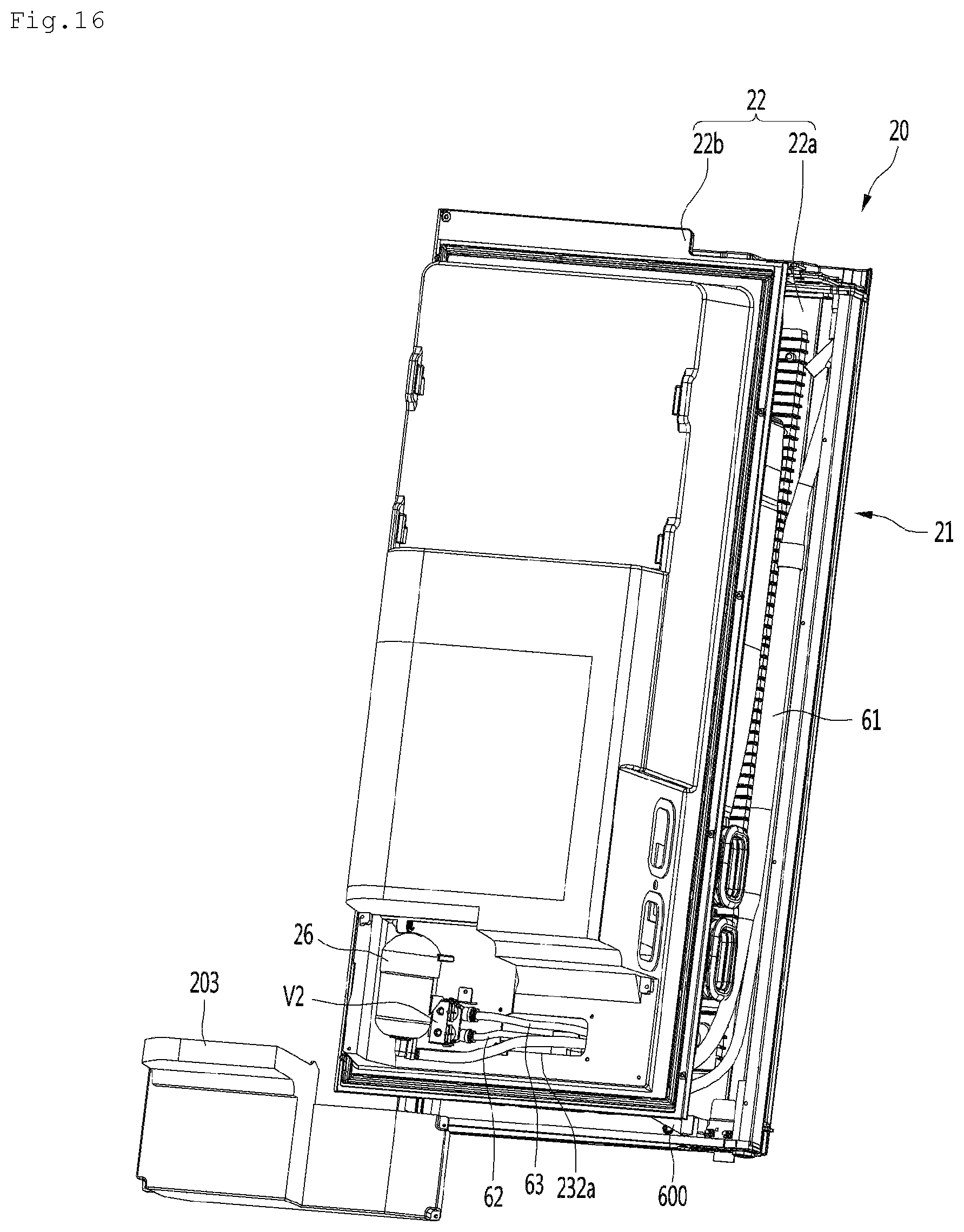 Patent US12326290 Figure 16 – Refrigerator