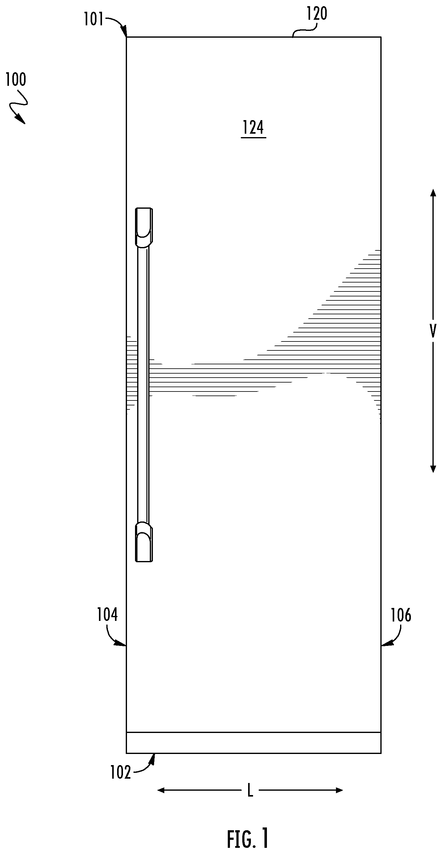 Patent US12326294 Figure 1 – Refrigerator with an assisted door opener