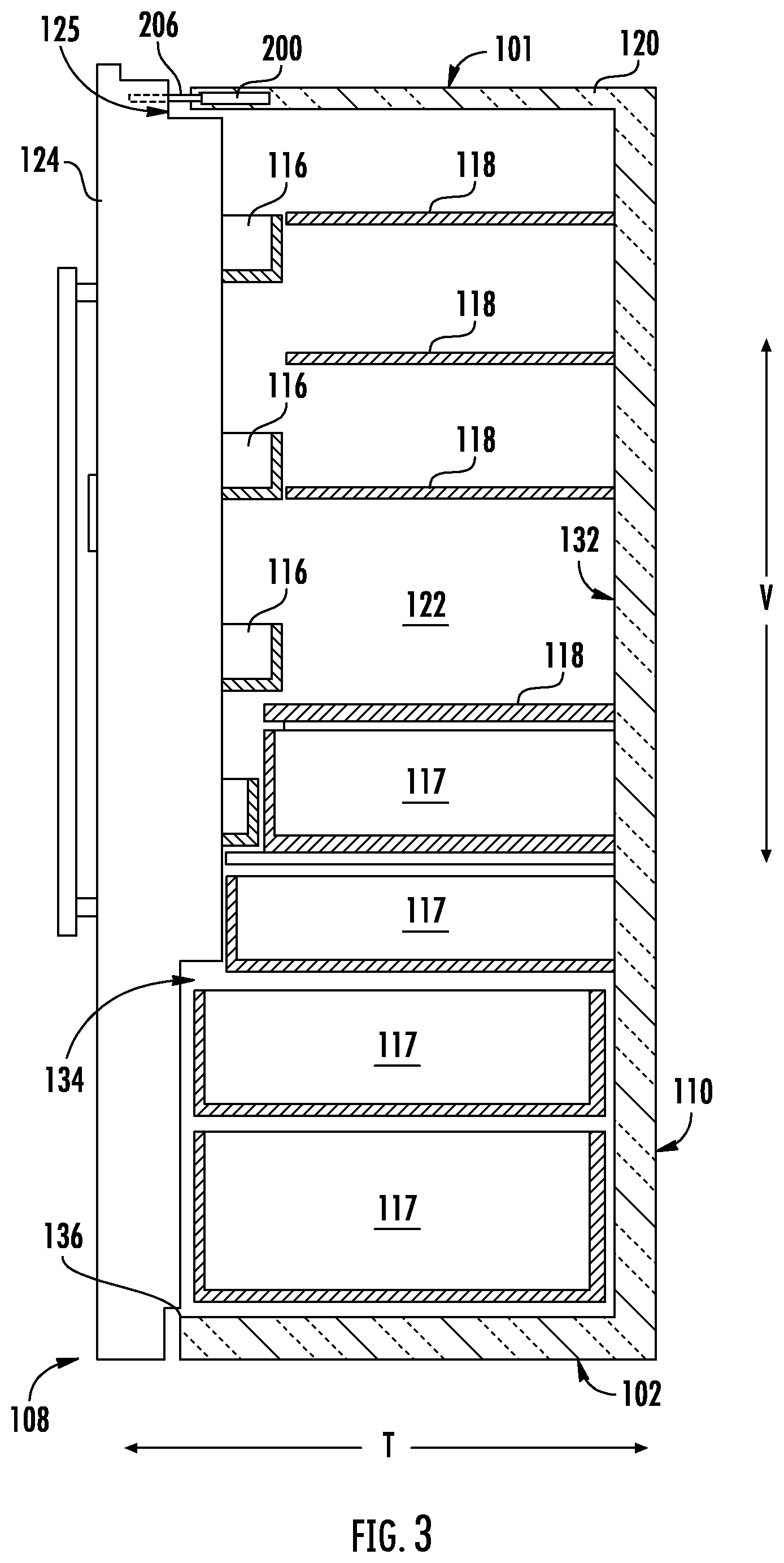 Patent US12326294 Figure 3 – Refrigerator with an assisted door opener