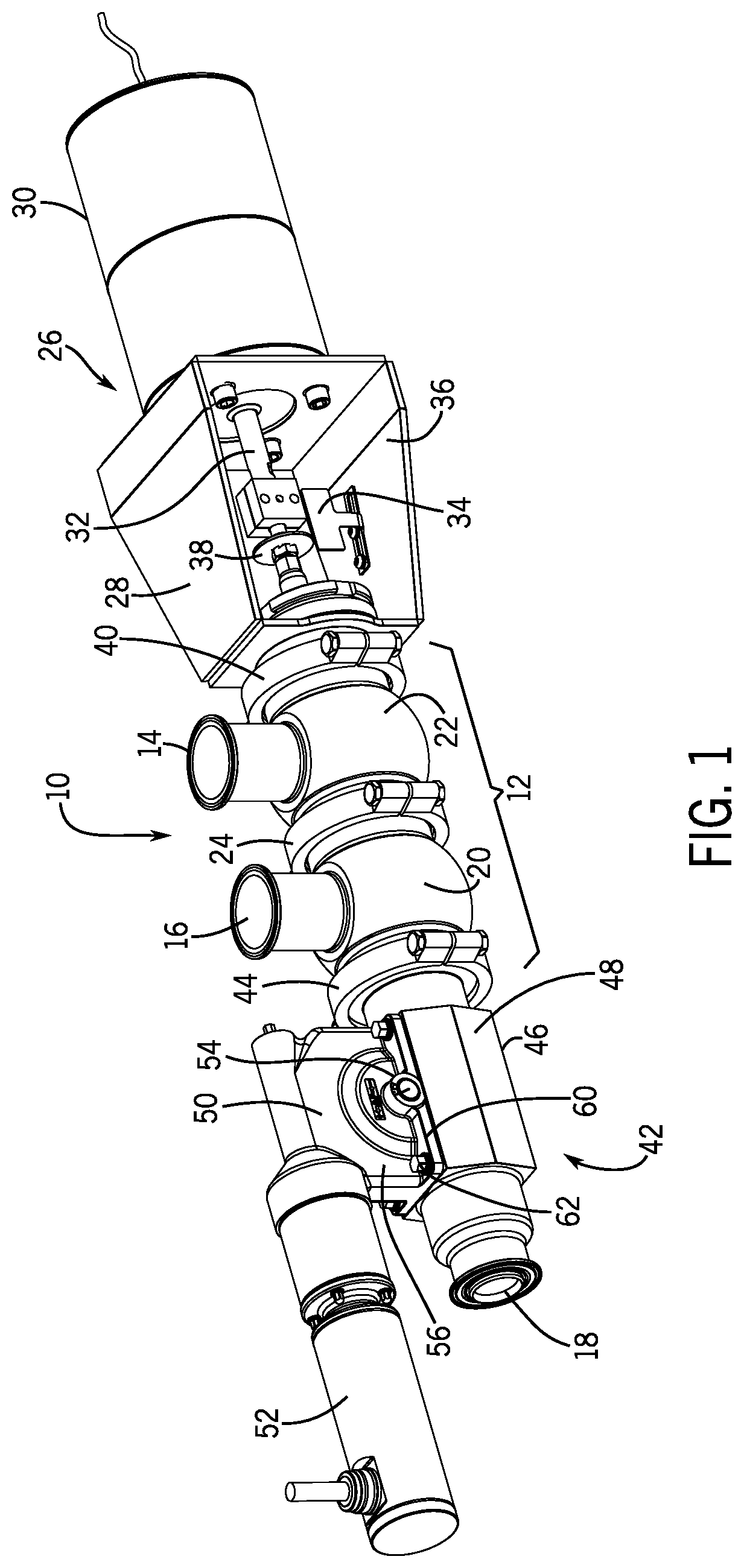 Patent US12326299 Figure 1 – Sanitary direct contact steam injection heater