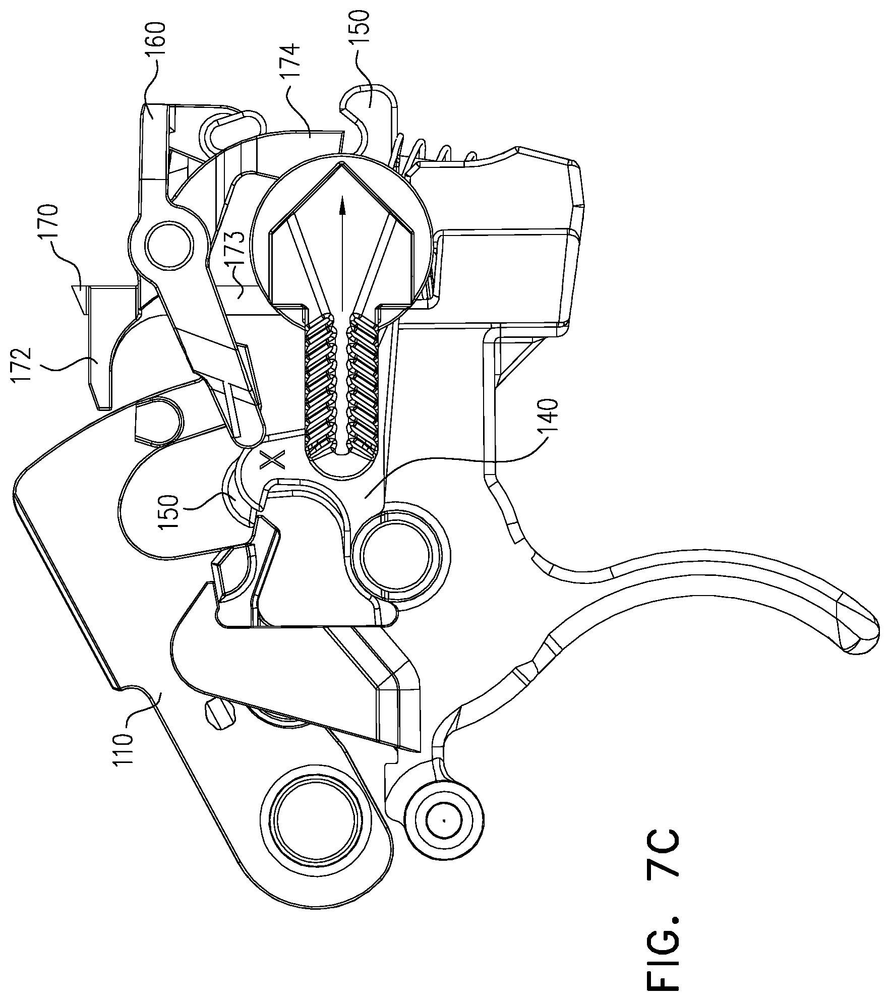 Patent US12326307 Figure 12 – Firearm with cocking safety lever