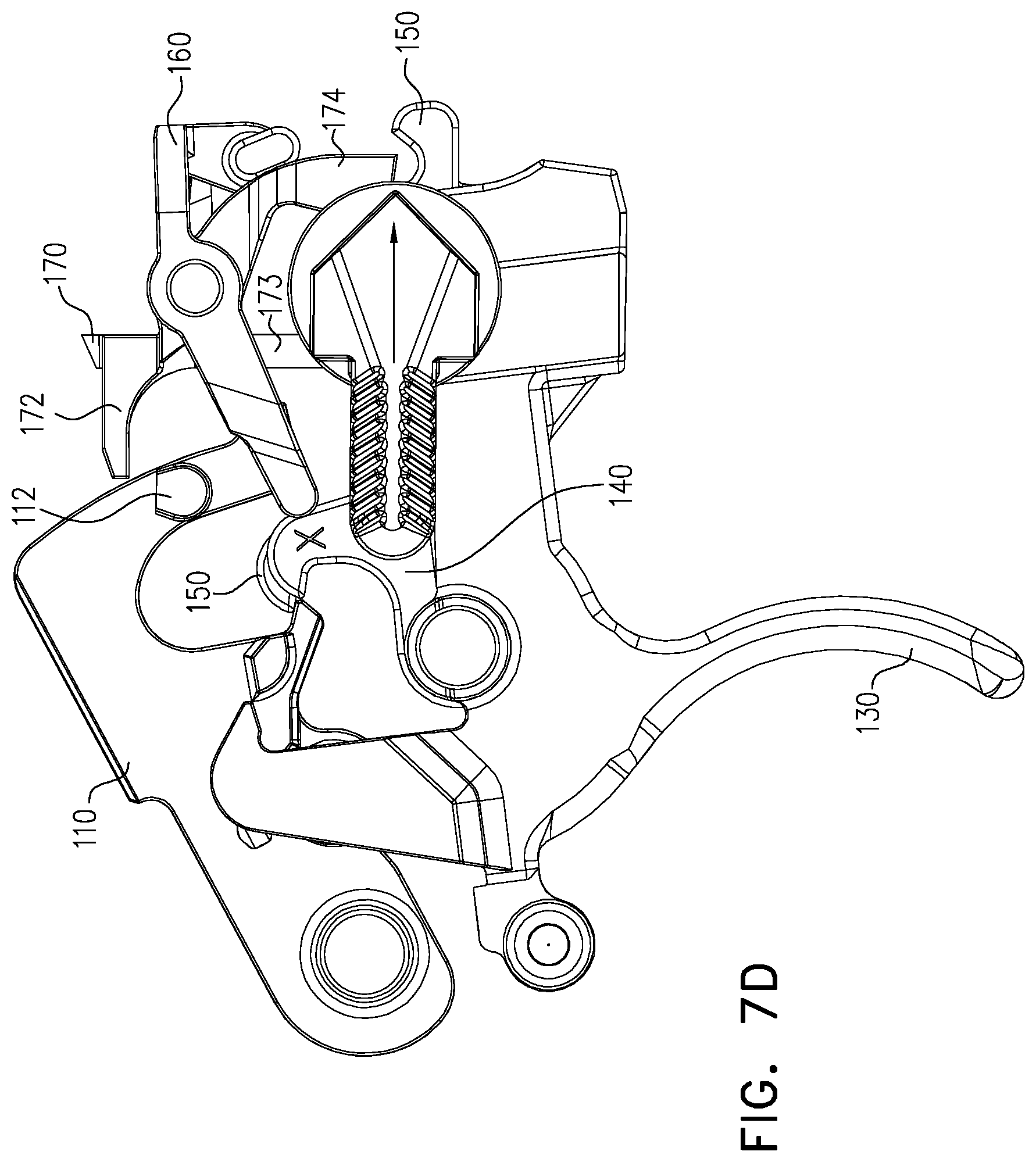 Patent US12326307 Figure 13 – Firearm with cocking safety lever