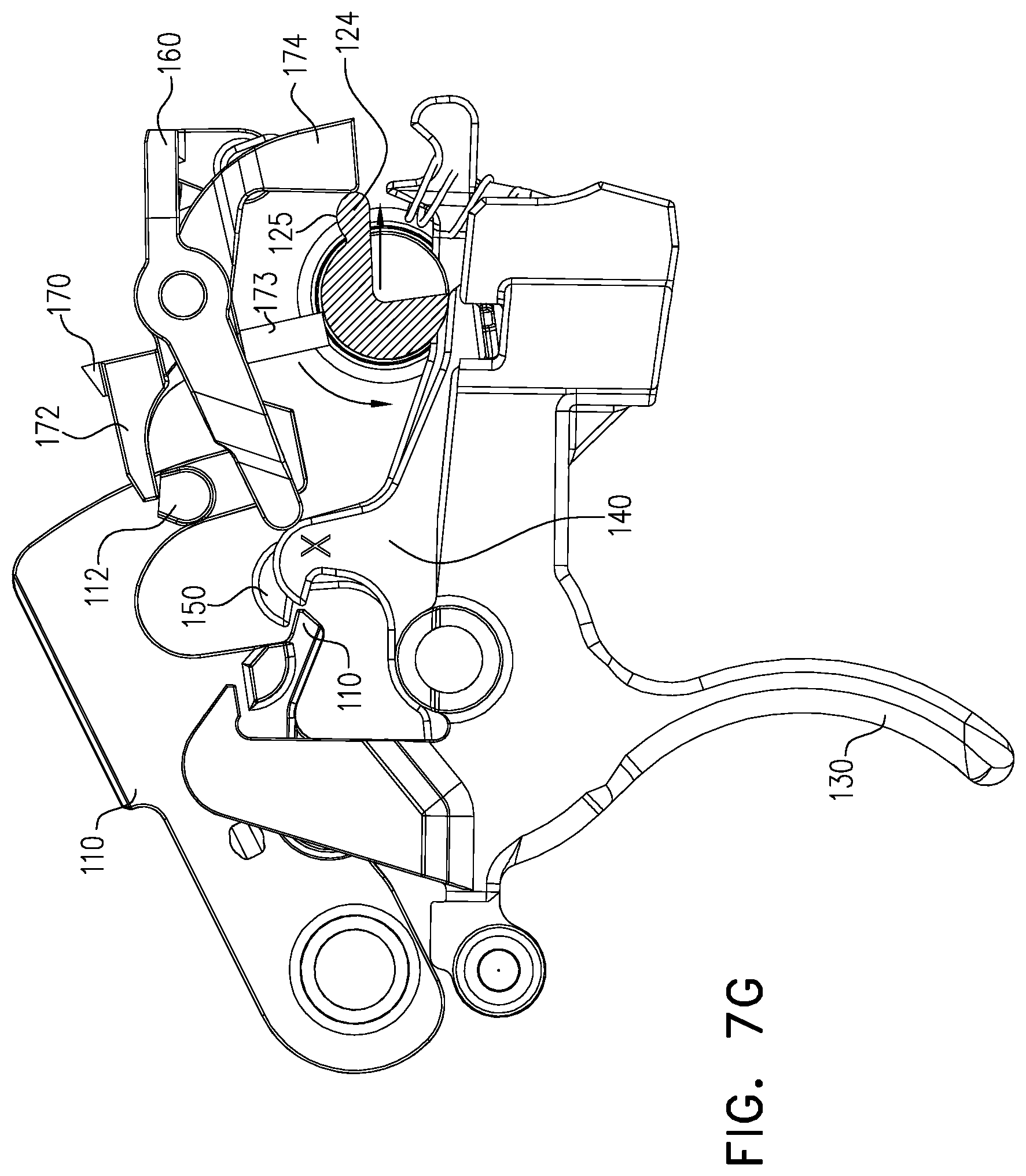 Patent US12326307 Figure 16 – Firearm with cocking safety lever