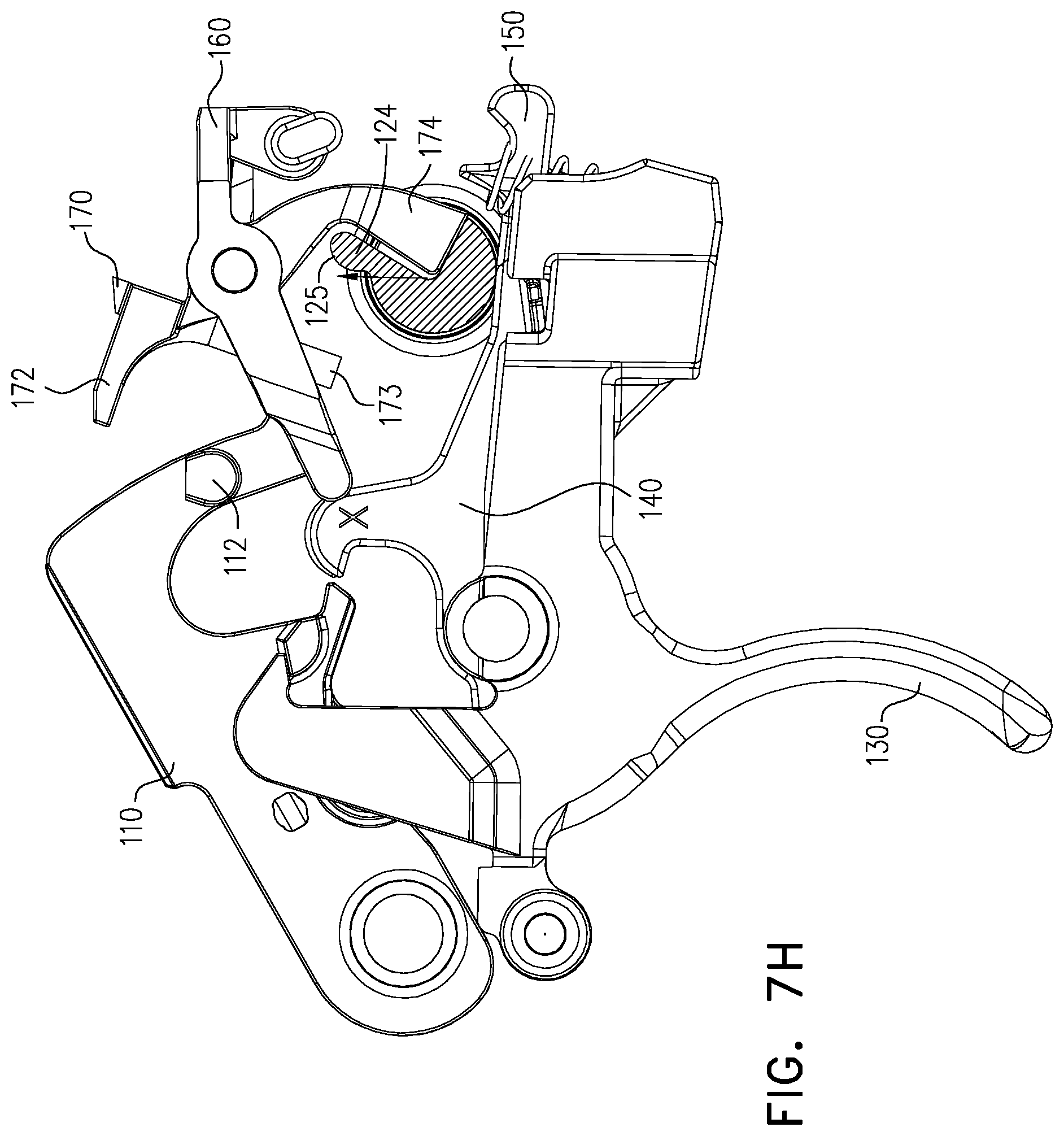 Patent US12326307 Figure 17 – Firearm with cocking safety lever