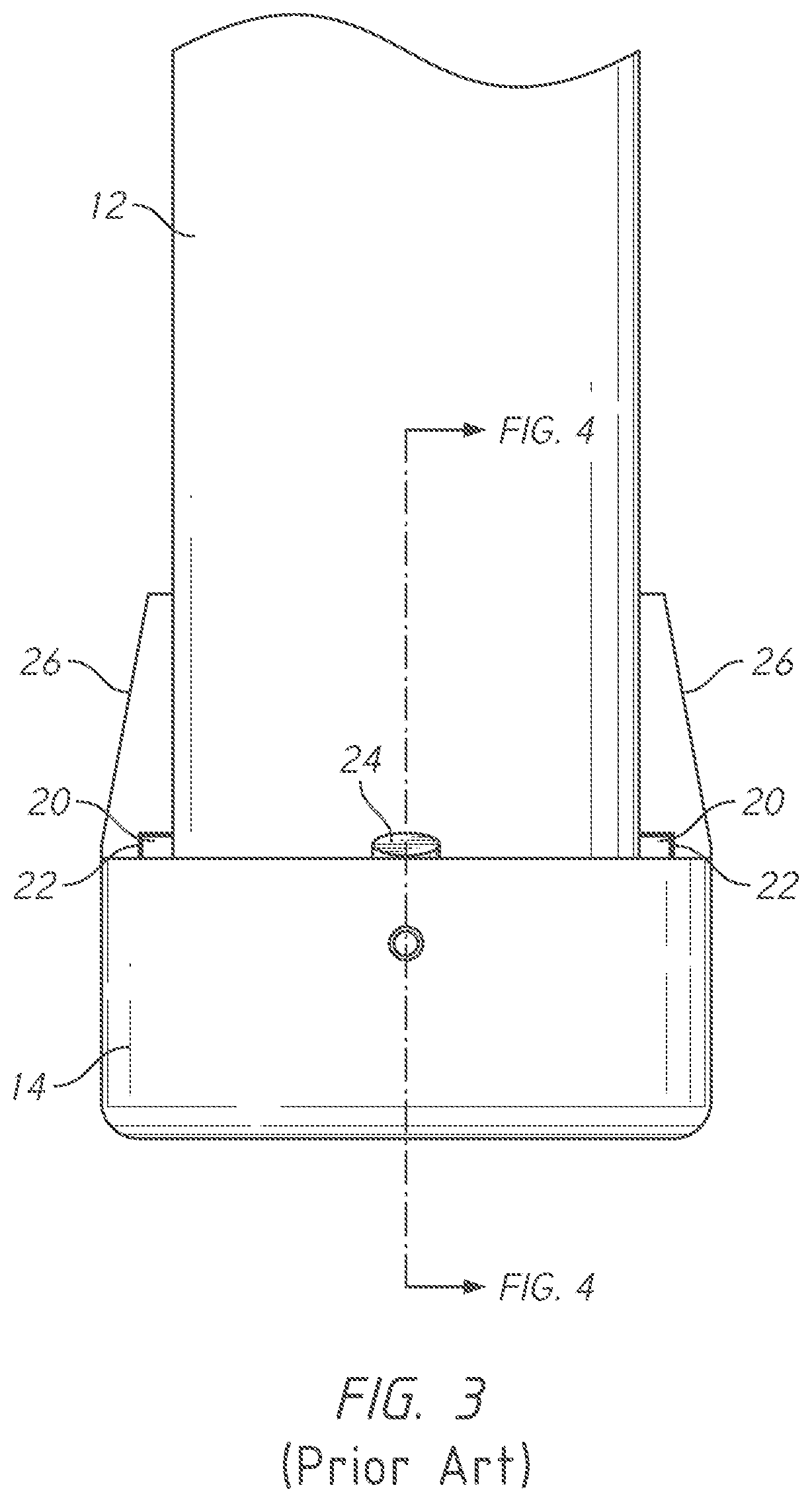 Patent US12326314 Figure 3 – Gun magazine base pad with cantilever spring latch mechanism