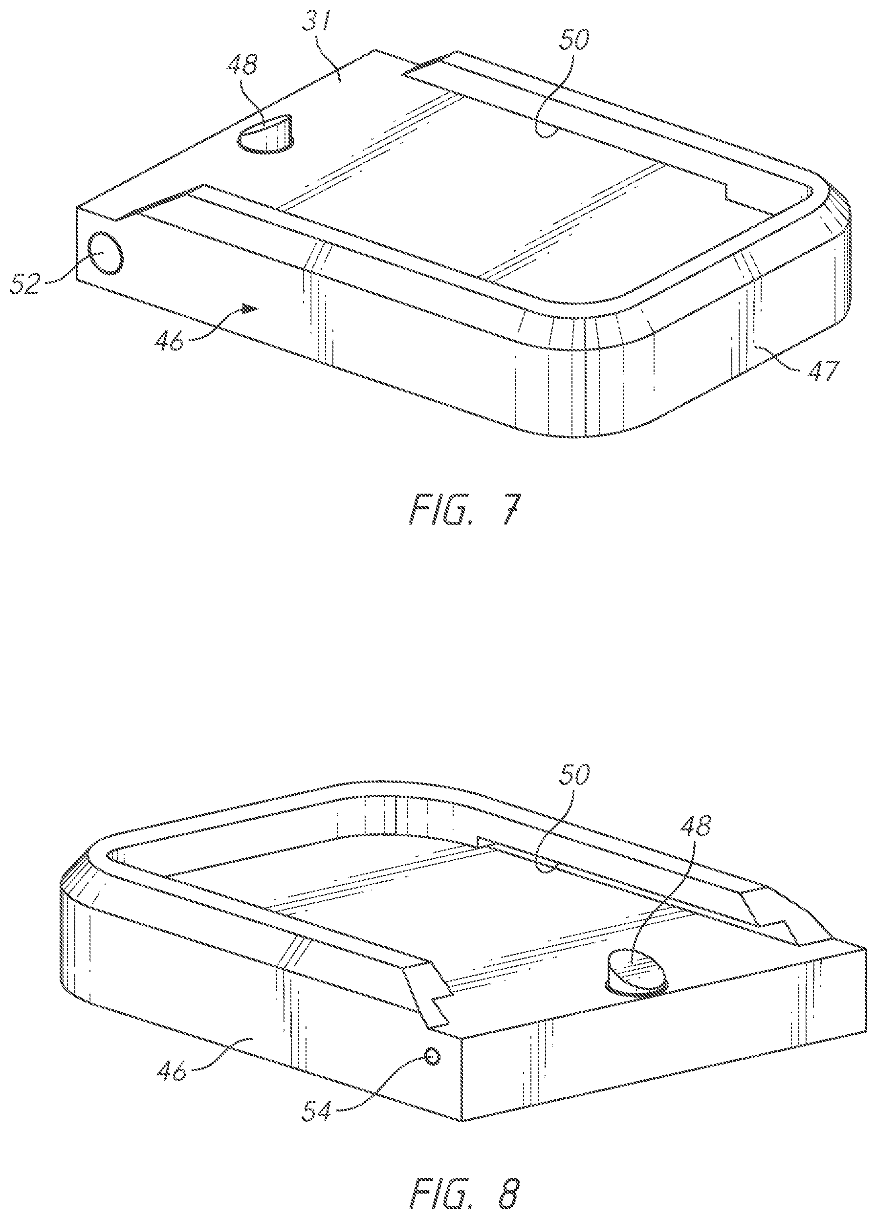 Patent US12326314 Figure 7 – Gun magazine base pad with cantilever spring latch mechanism