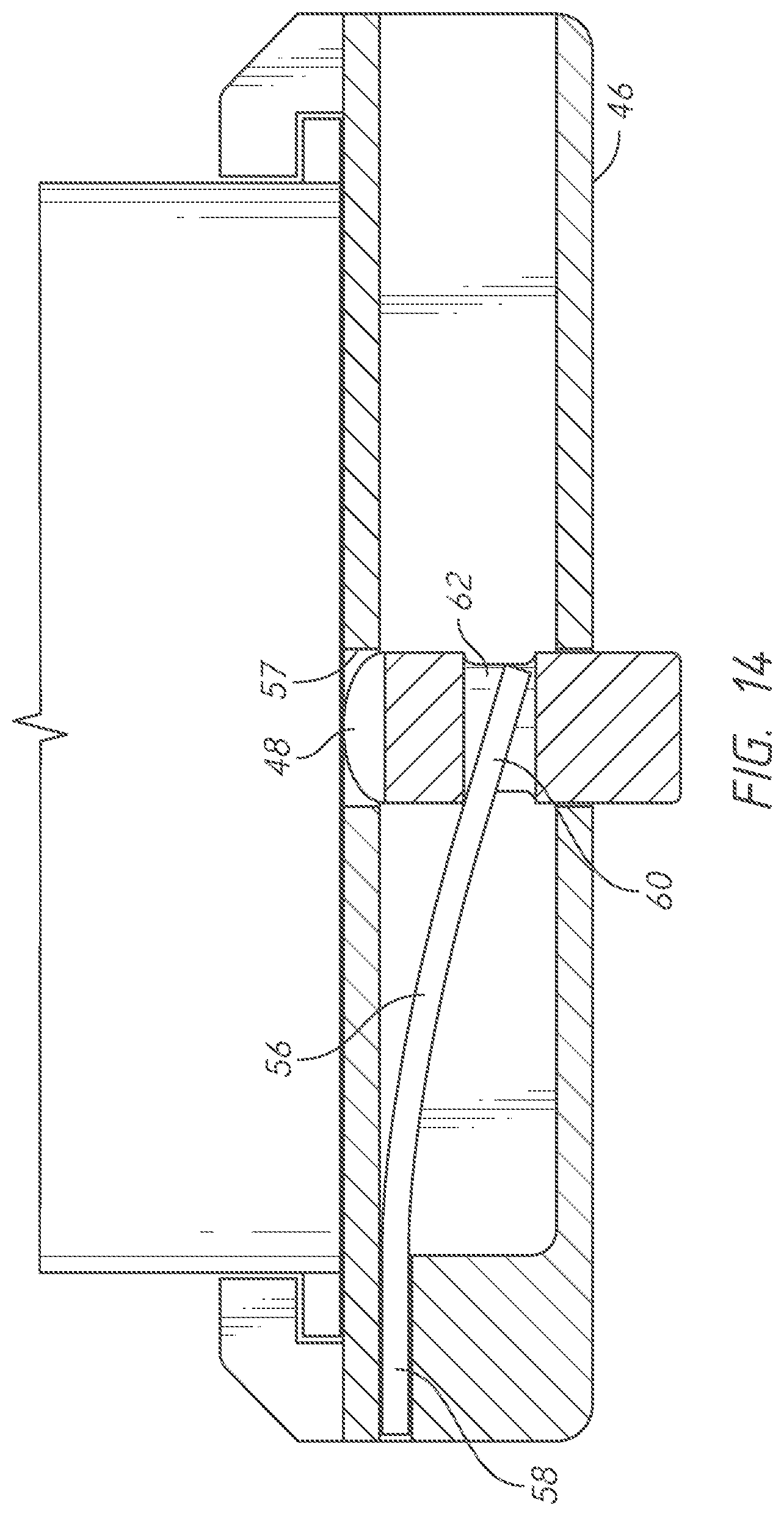Patent US12326314 Figure 12 – Gun magazine base pad with cantilever spring latch mechanism