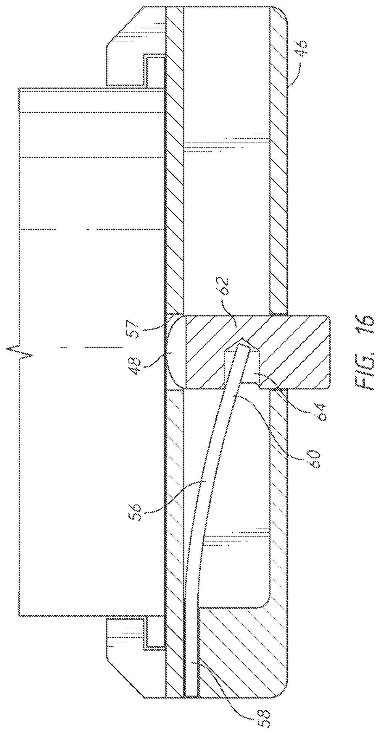 Patent US12326314 Figure 14 – Gun magazine base pad with cantilever spring latch mechanism