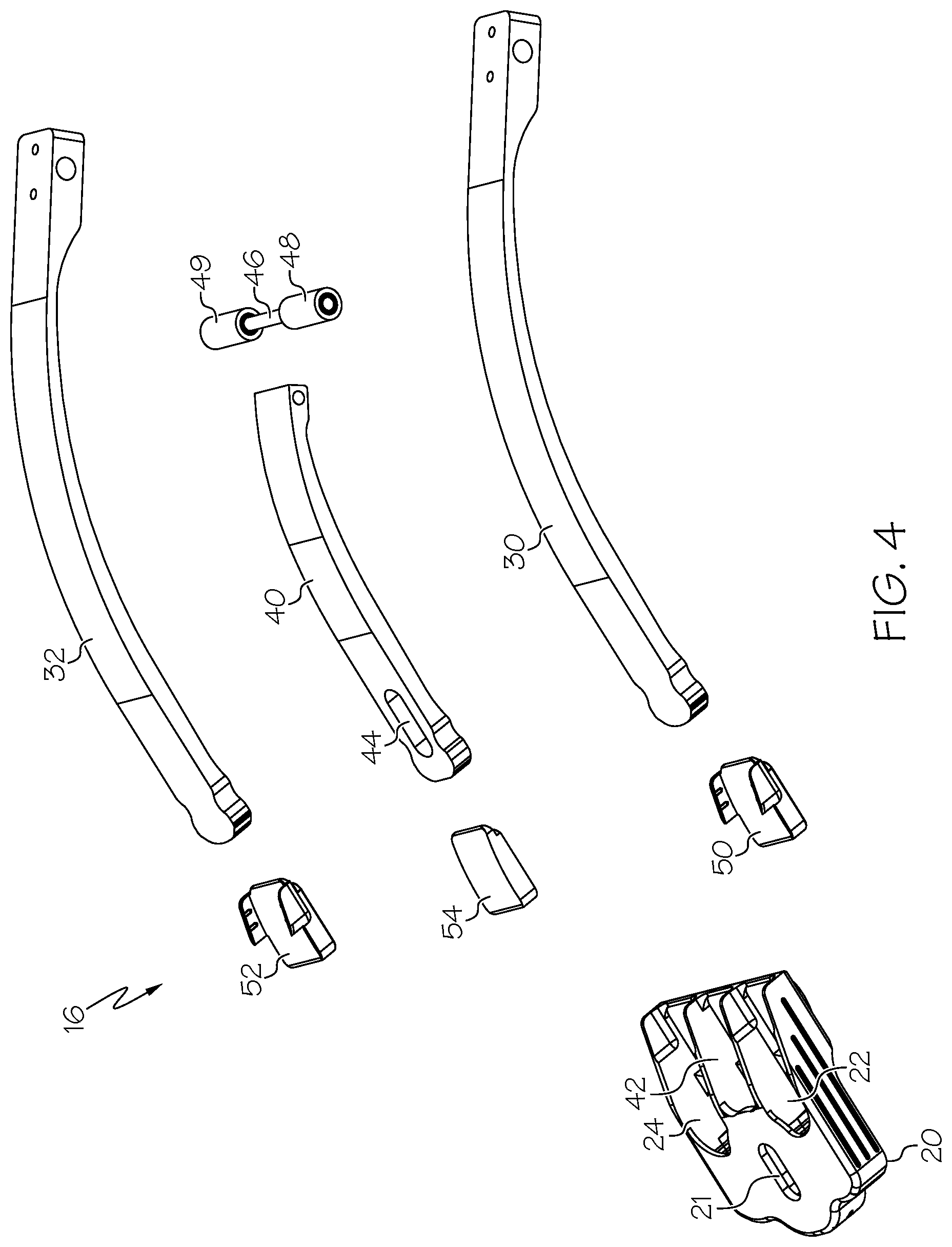 Patent US12326315 Figure 4 – Archery bow limb assembly