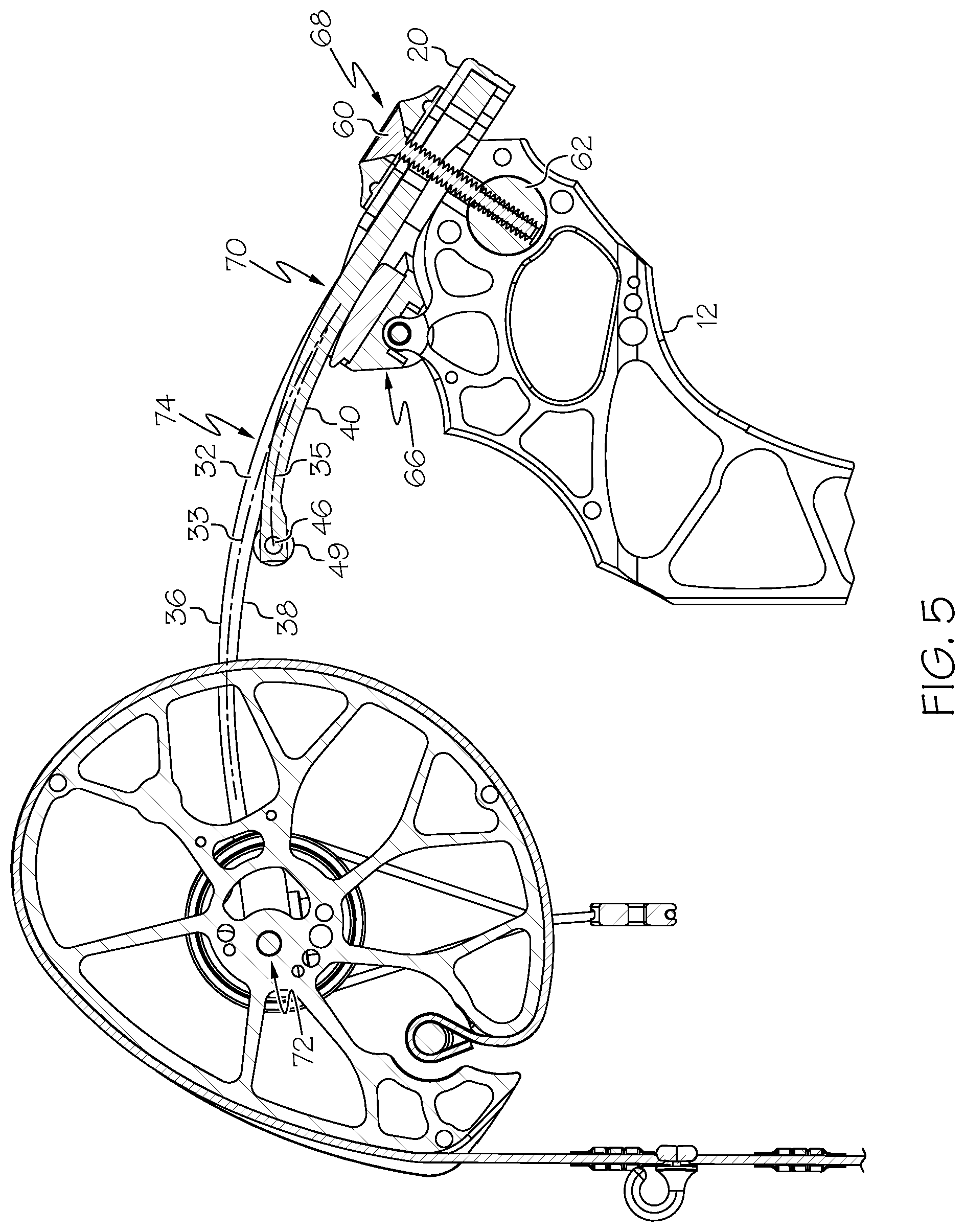 Patent US12326315 Figure 5 – Archery bow limb assembly