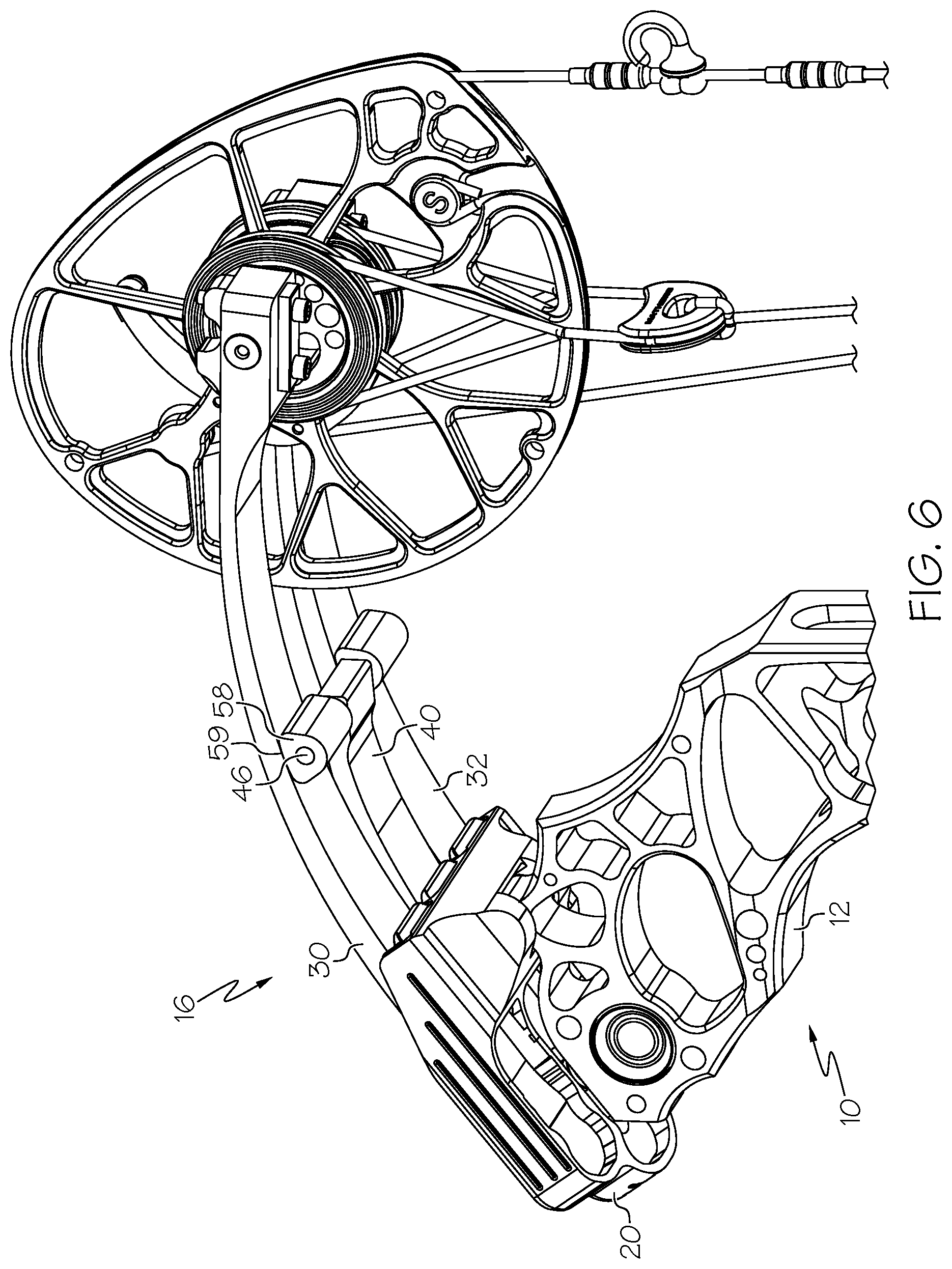 Patent US12326315 Figure 6 – Archery bow limb assembly