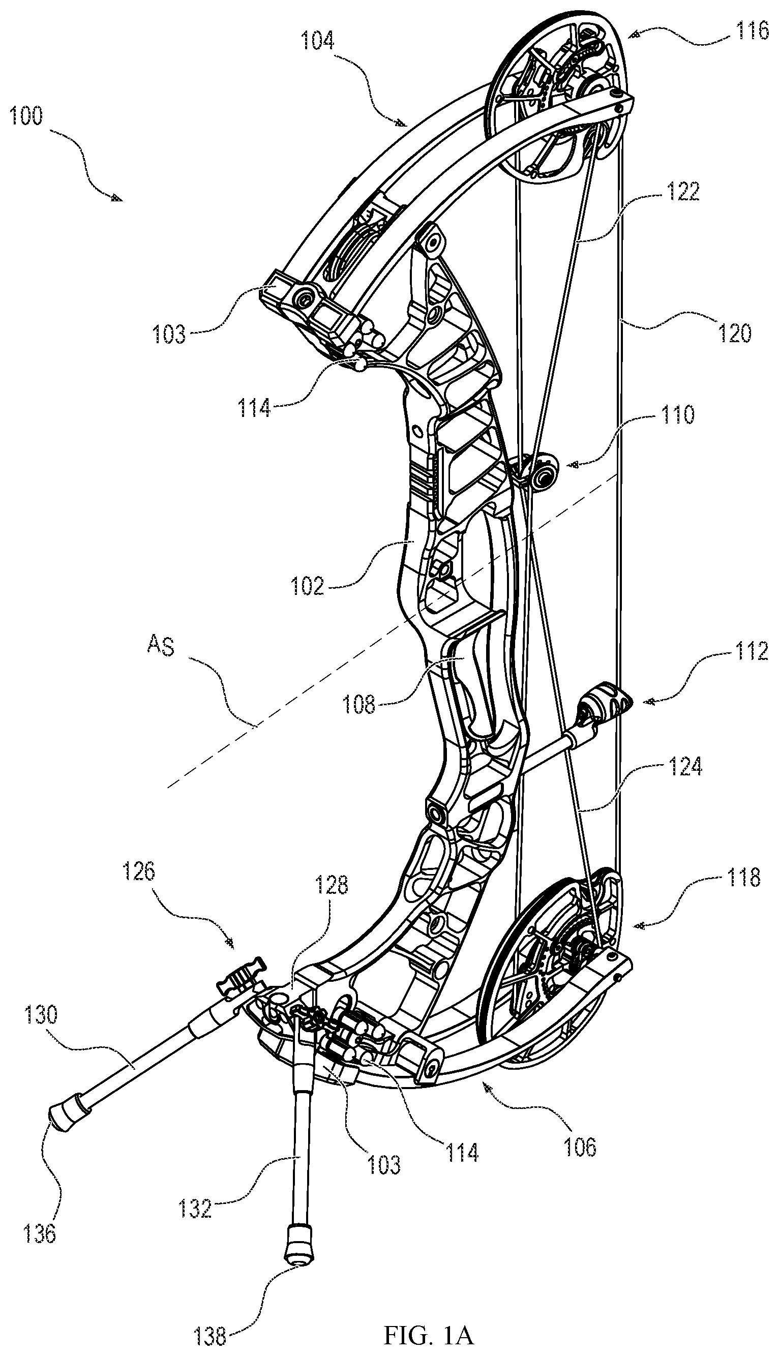 Patent US12326316 Figure 1 – Accessory support for an archery bow and related apparatuses
