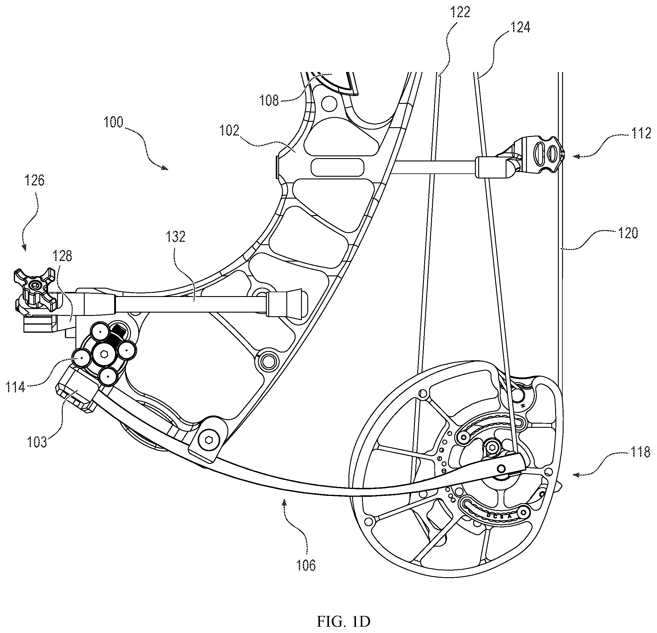 Patent US12326316 Figure 4 – Accessory support for an archery bow and related apparatuses