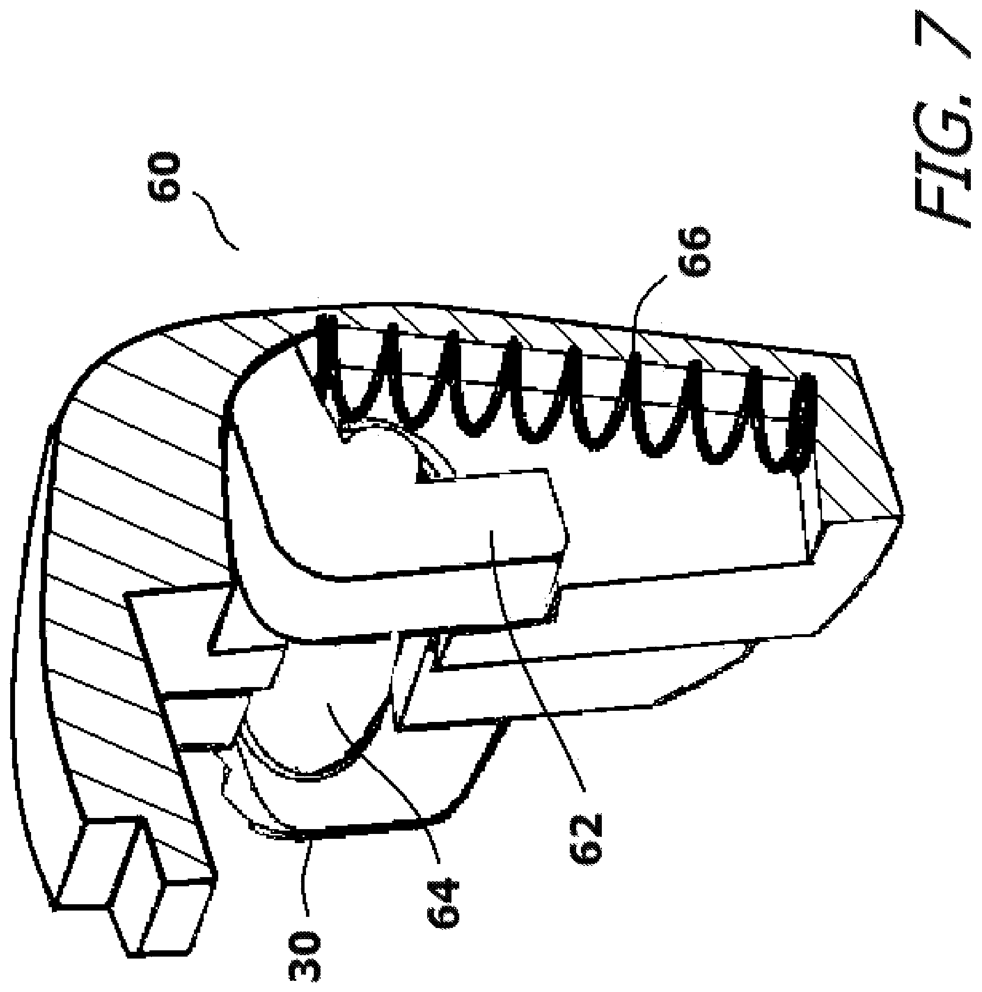 Patent US12326319 Figure 7 – Chemical irritant spray assembly that attaches to a handgun