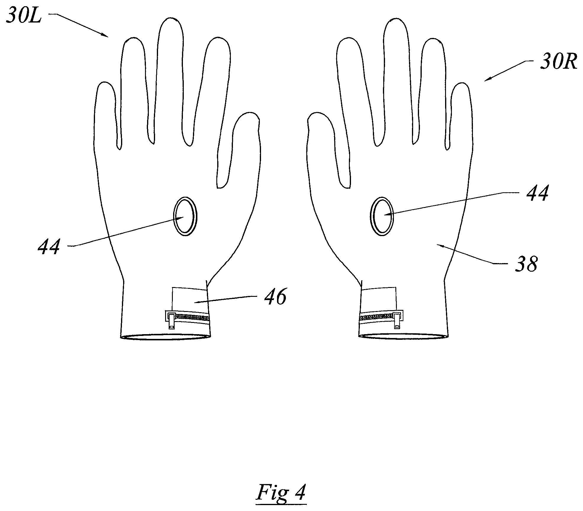 Patent US12326321 Figure 3 – Glove adapted to dispense pulsed electric current to a human's skin