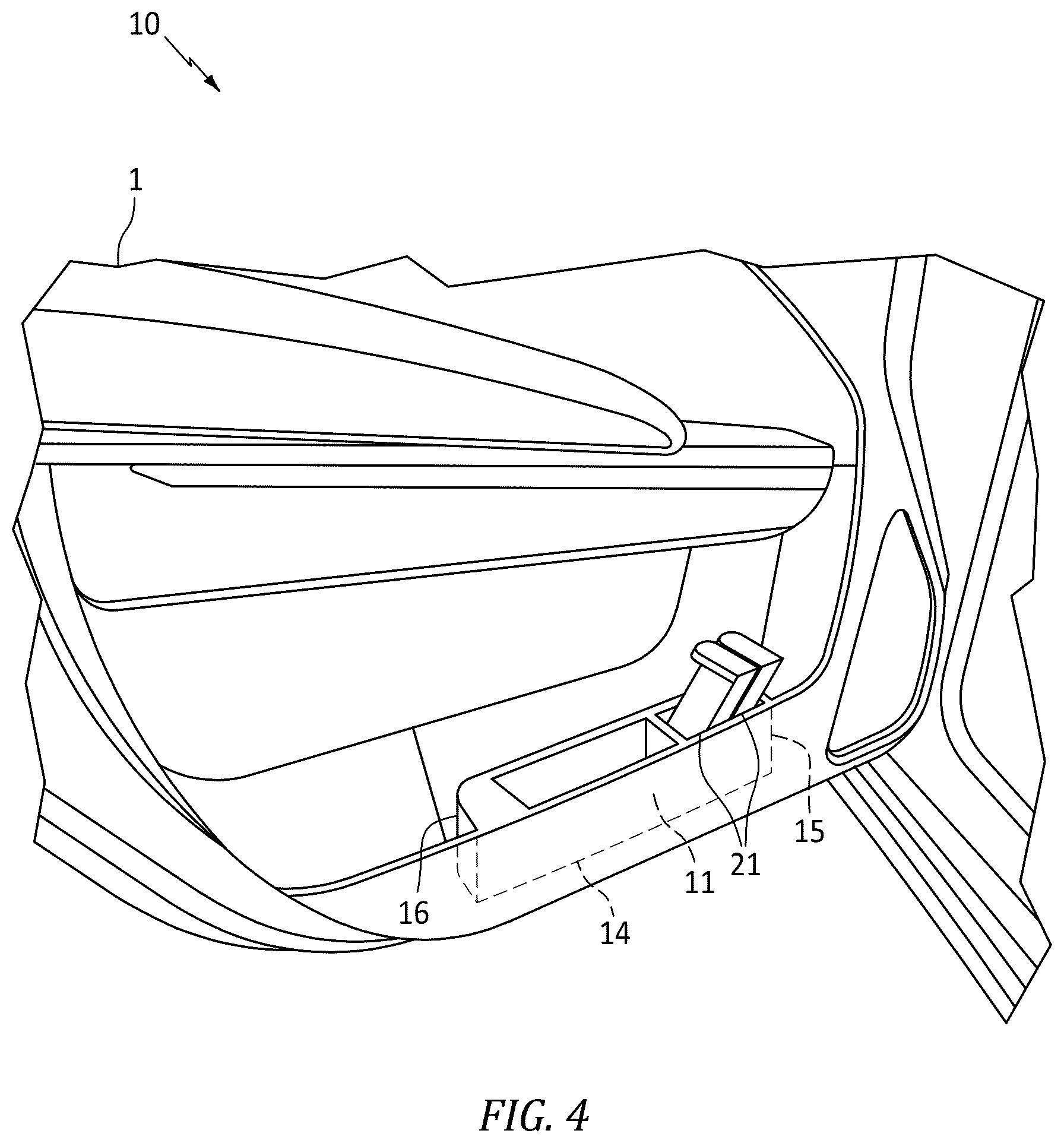 Patent US12326326 Figure 3 – Vehicular firearm magazine holding device