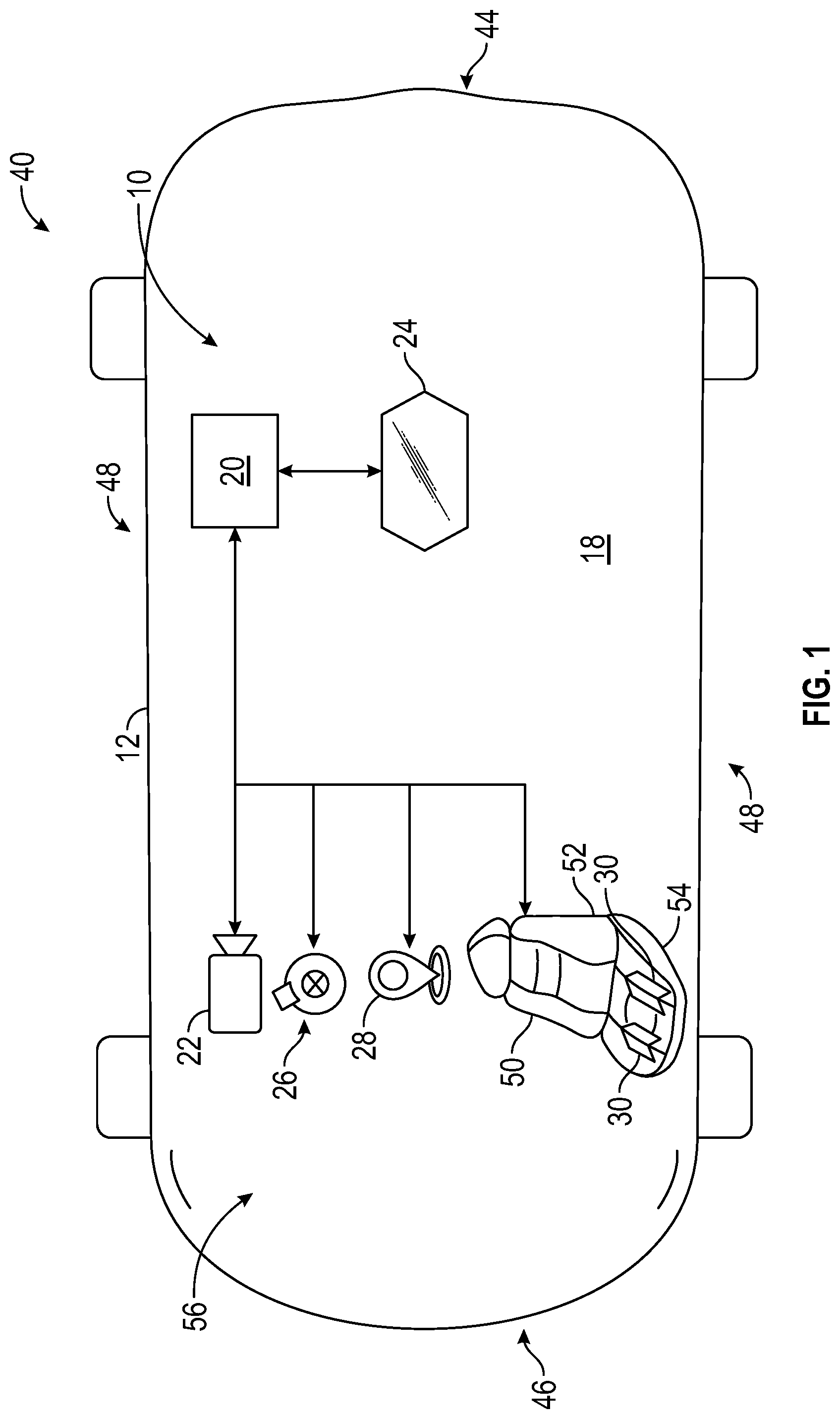 Patent US12326341 — System for providing parking guidance to a vehicle — Figure 1