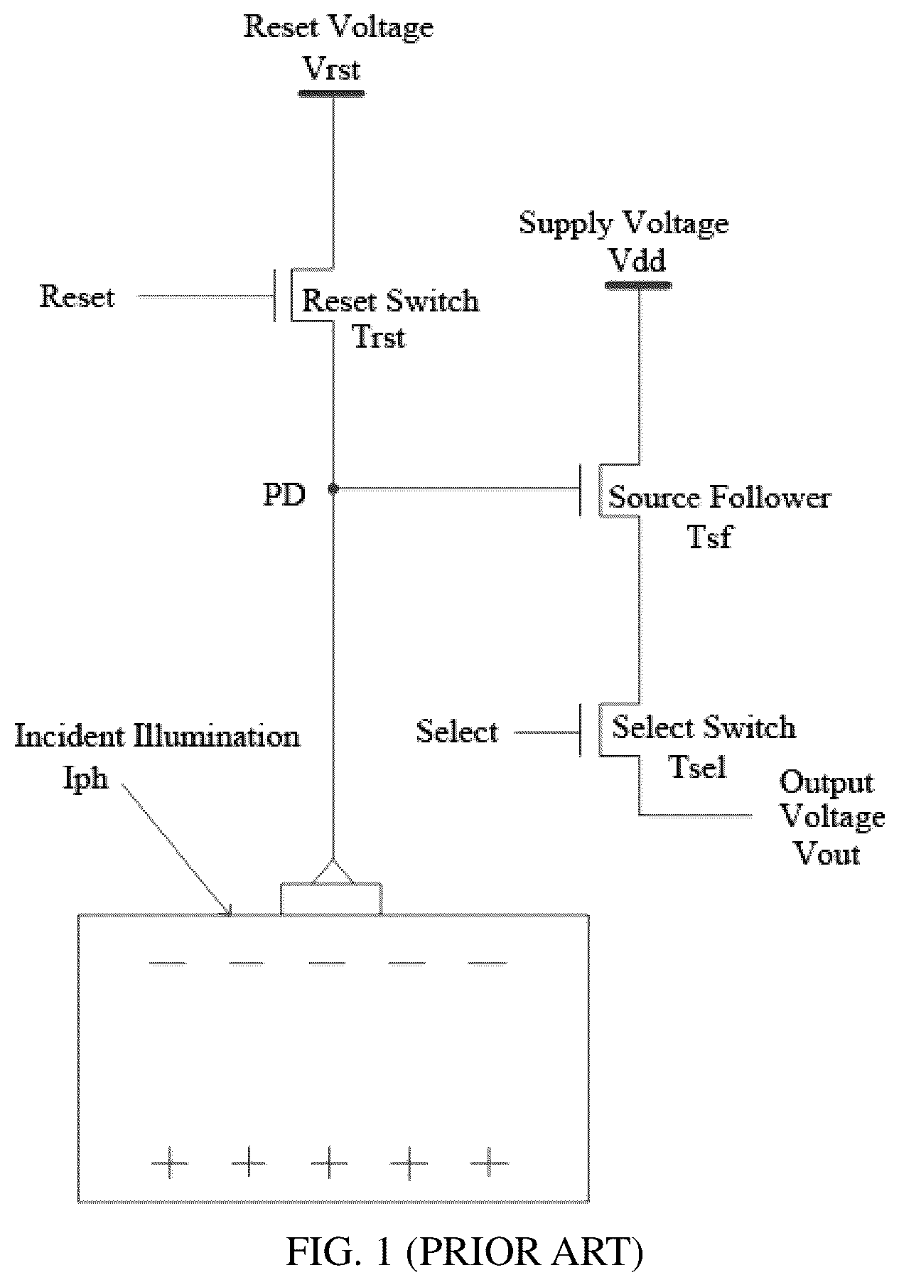 Patent US12326361 — Photosensitive circuit structure and optical device — Figure 1