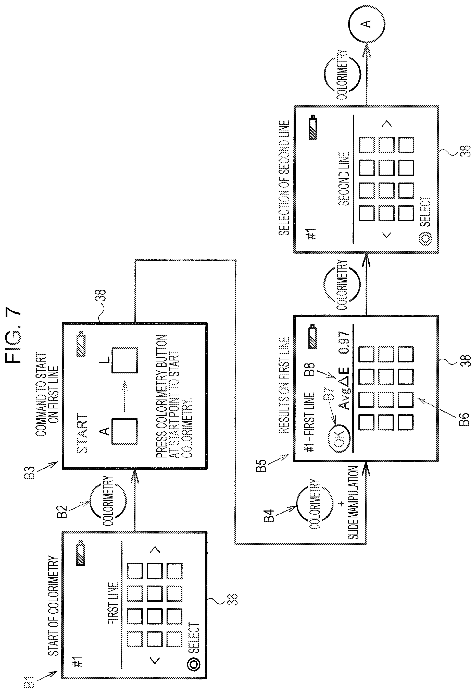Patent US12326368 Figure 7 – Colorimetric system, colorimetric device, colorimetric method, and non-transitory computer-readable storage medium storing program