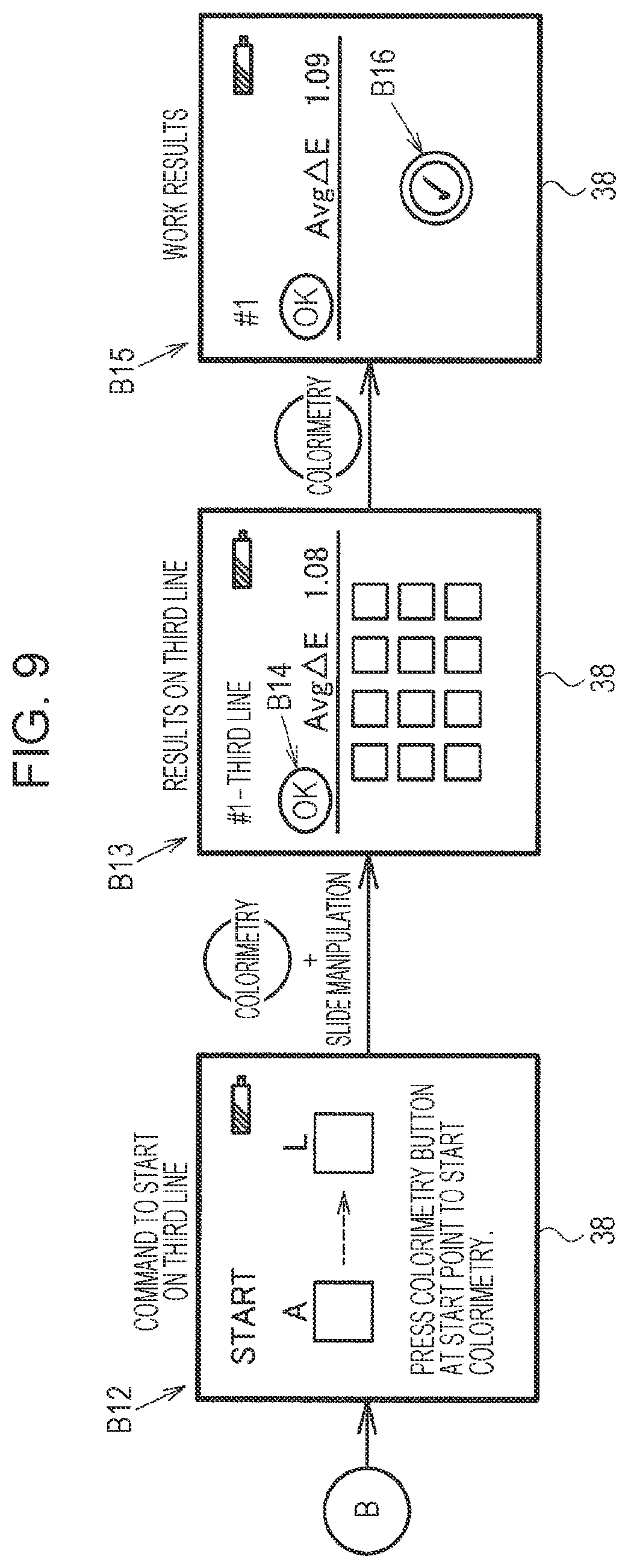 Patent US12326368 Figure 9 – Colorimetric system, colorimetric device, colorimetric method, and non-transitory computer-readable storage medium storing program