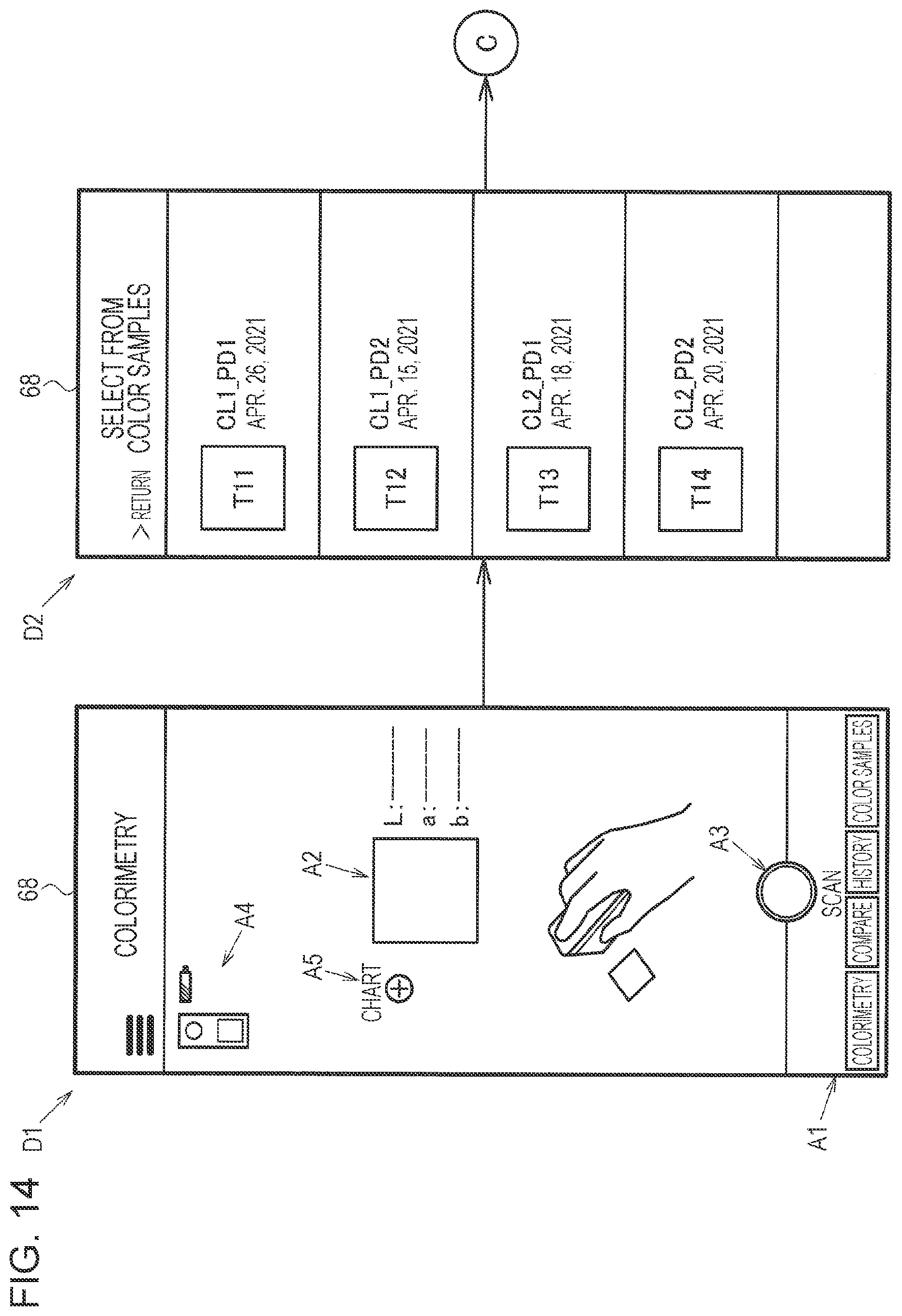 Patent US12326368 Figure 13 – Colorimetric system, colorimetric device, colorimetric method, and non-transitory computer-readable storage medium storing program