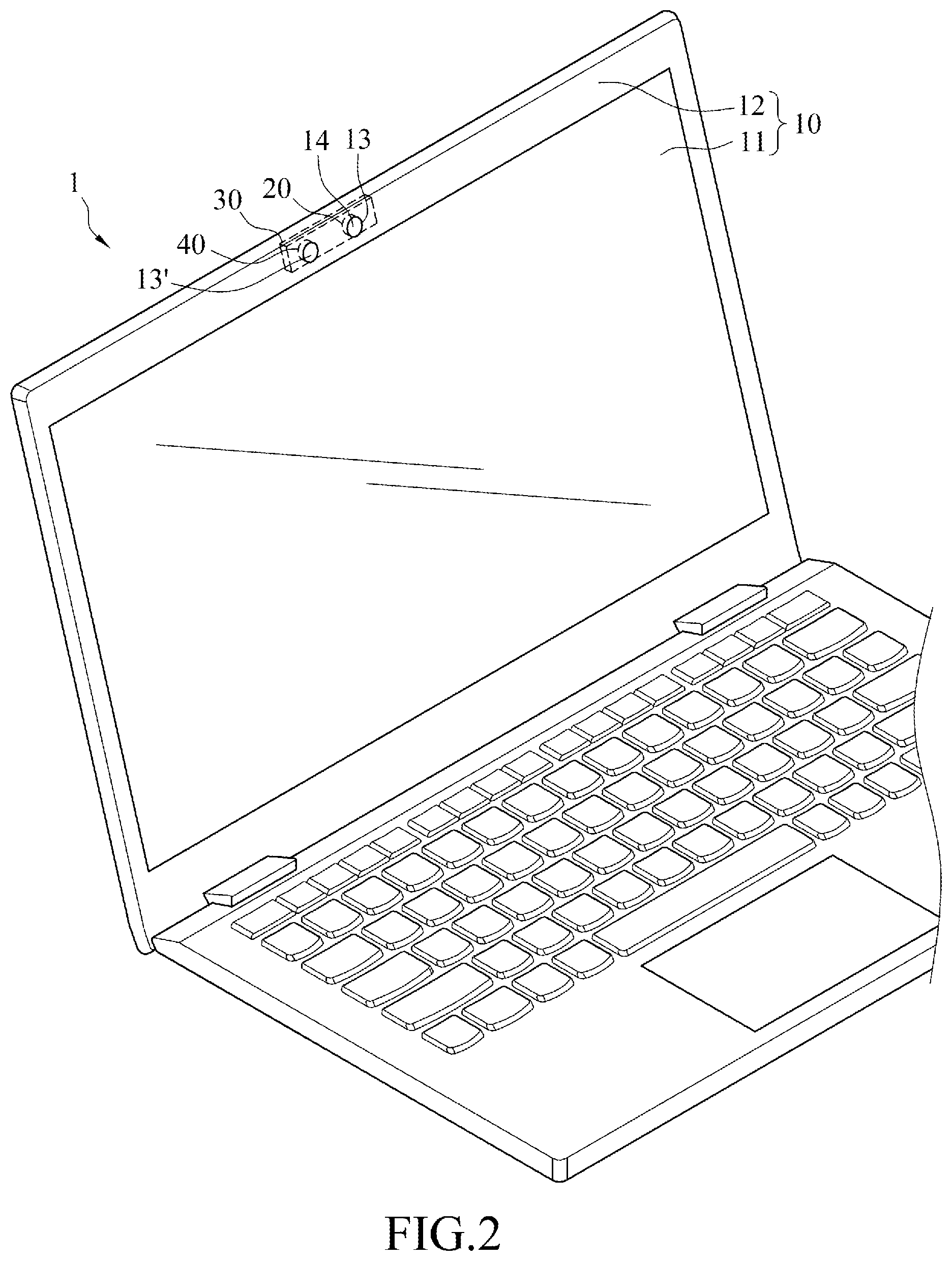 Patent US12326369 Figure 2 – Temperature sensing module and electronic device having the same