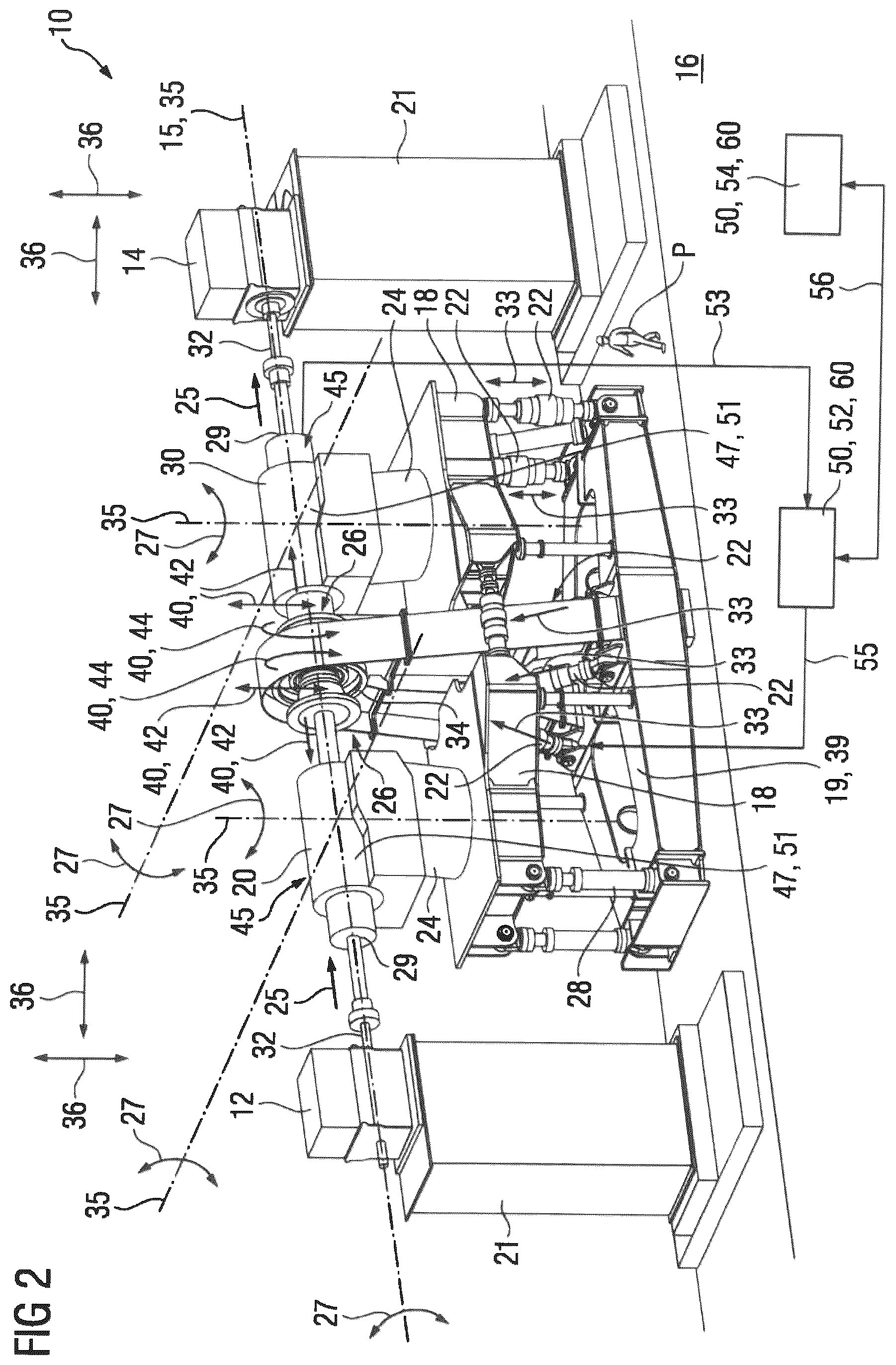 Patent US12326380 Figure 2 – Testing device for gear mechanisms, testing method, control unit and computer program product