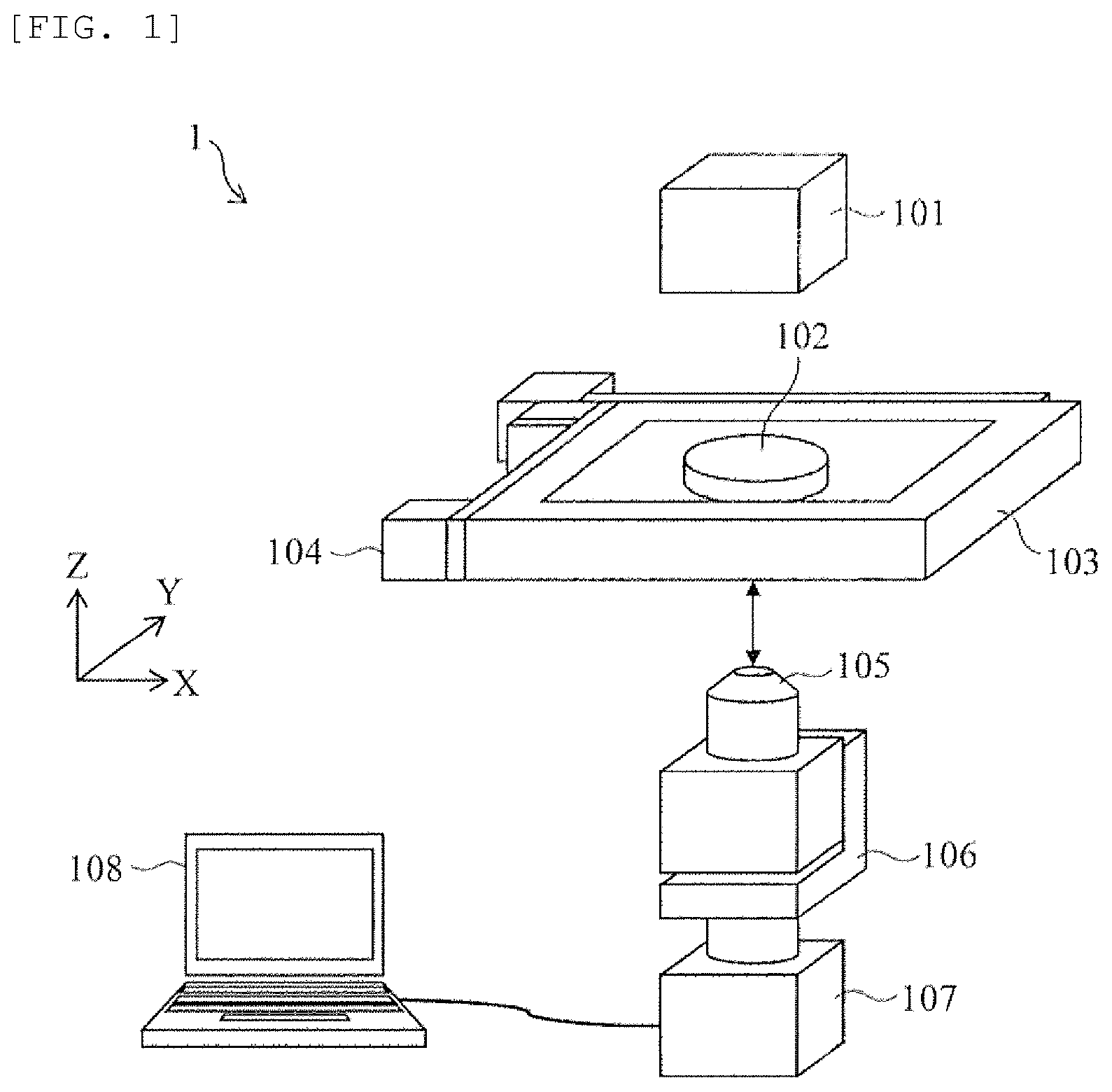 Patent US12326391 Figure 1 – Particle quantifying device