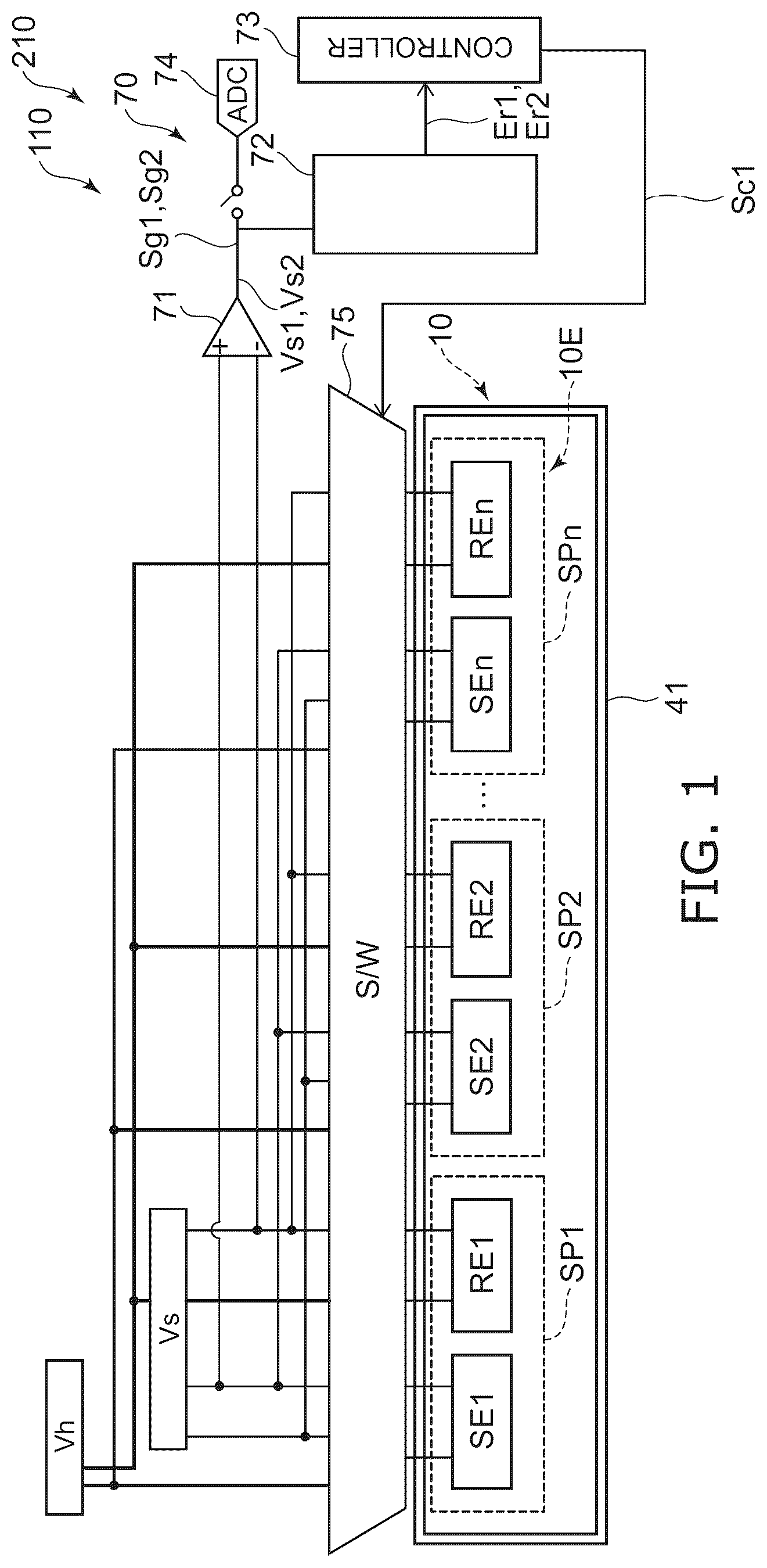 Patent US12326411 Figure 1 – Sensor and sensor system including multiple detection portions