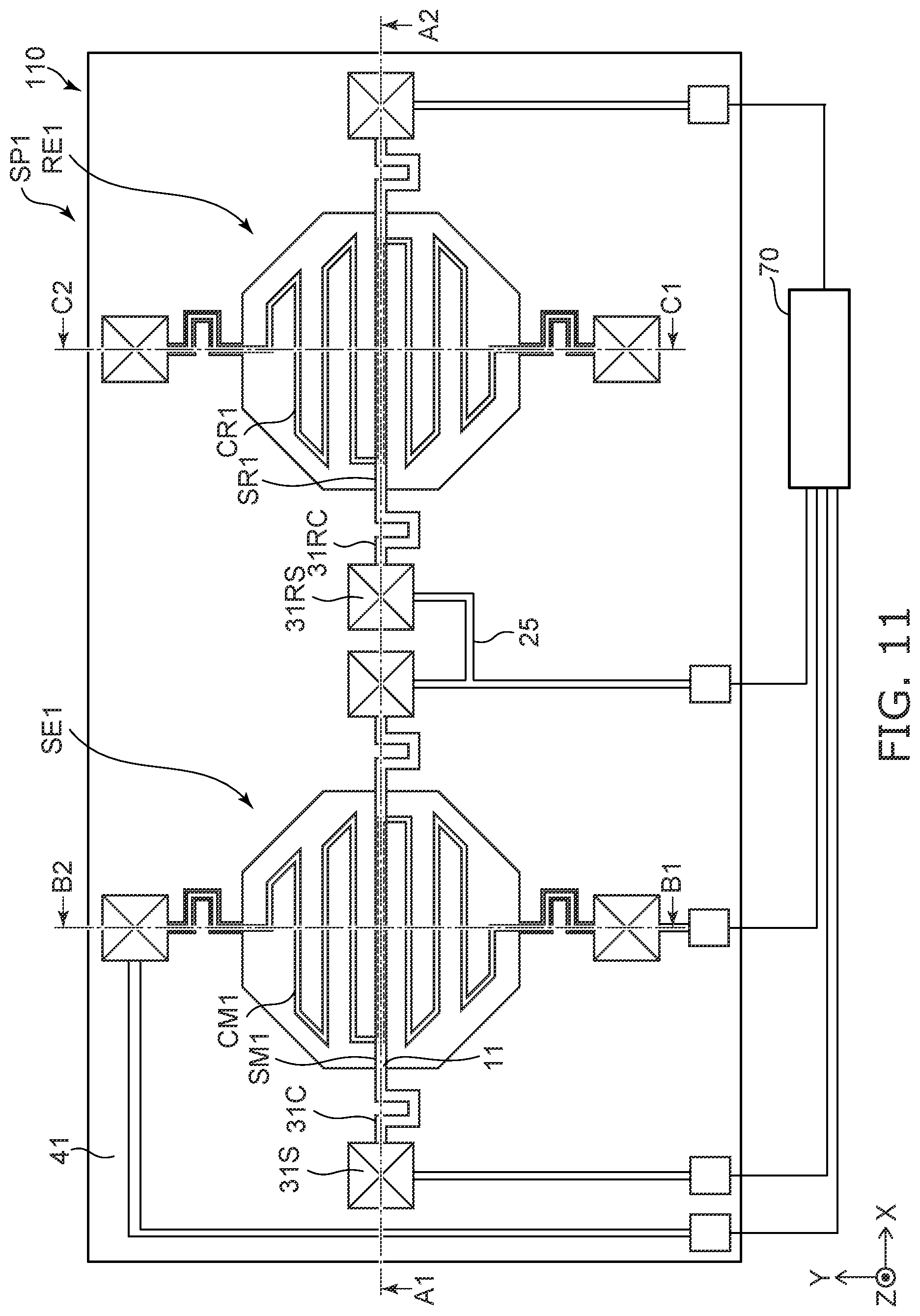 Patent US12326411 Figure 9 – Sensor and sensor system including multiple detection portions