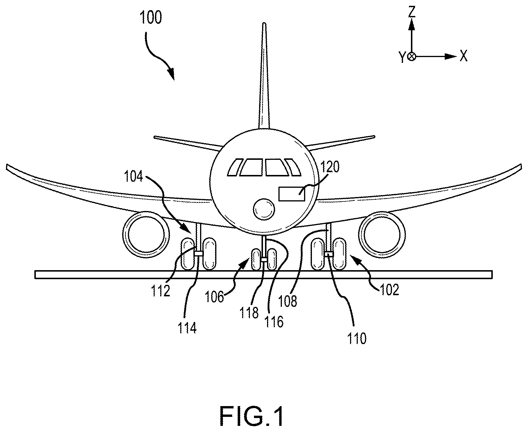 Patent US12326419 Figure 1 – Magnetic particle testing for an axle of an aircraft landing gear