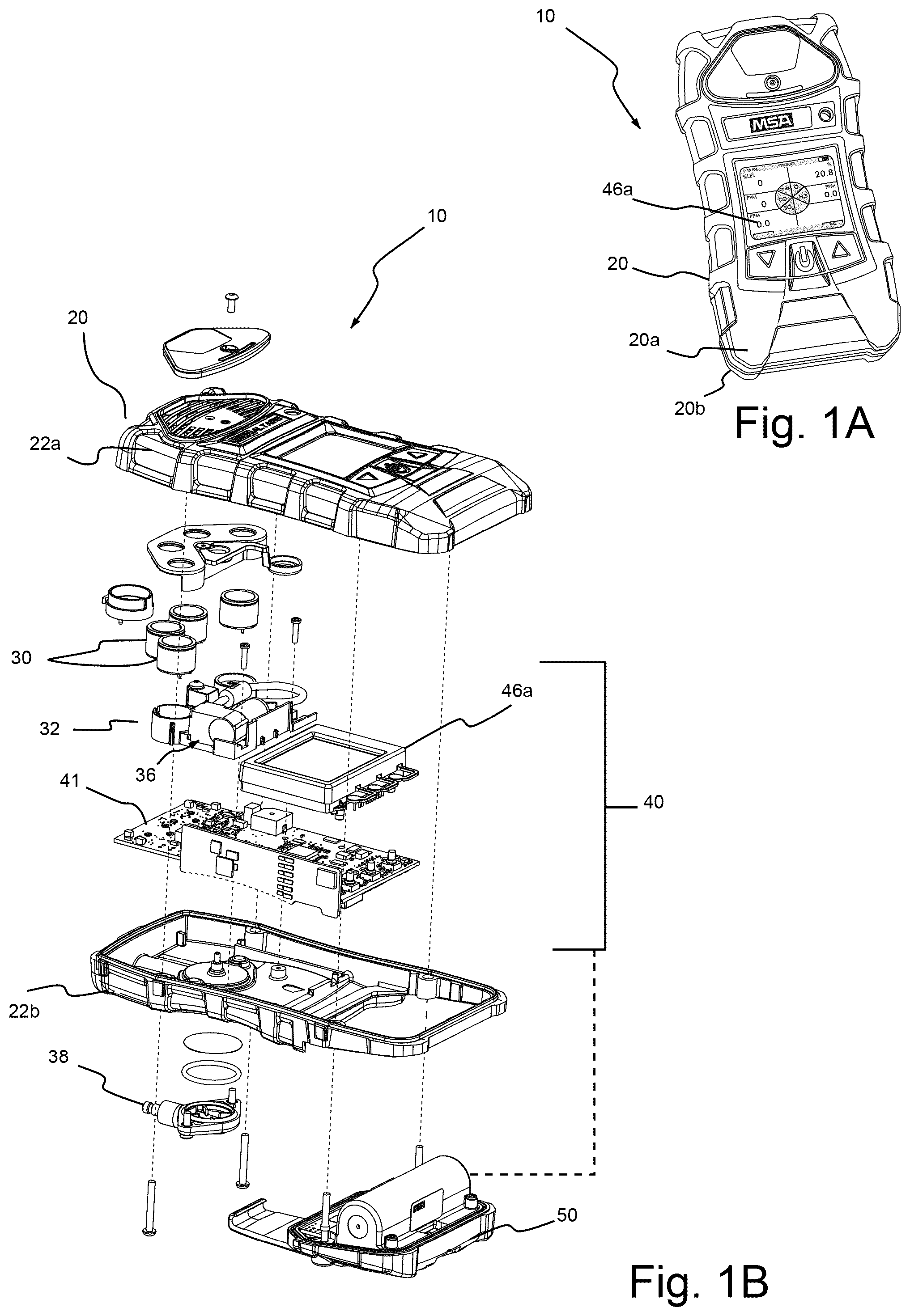 Patent US12326431 Figure 1 – Gas detector device control based upon accessory identification