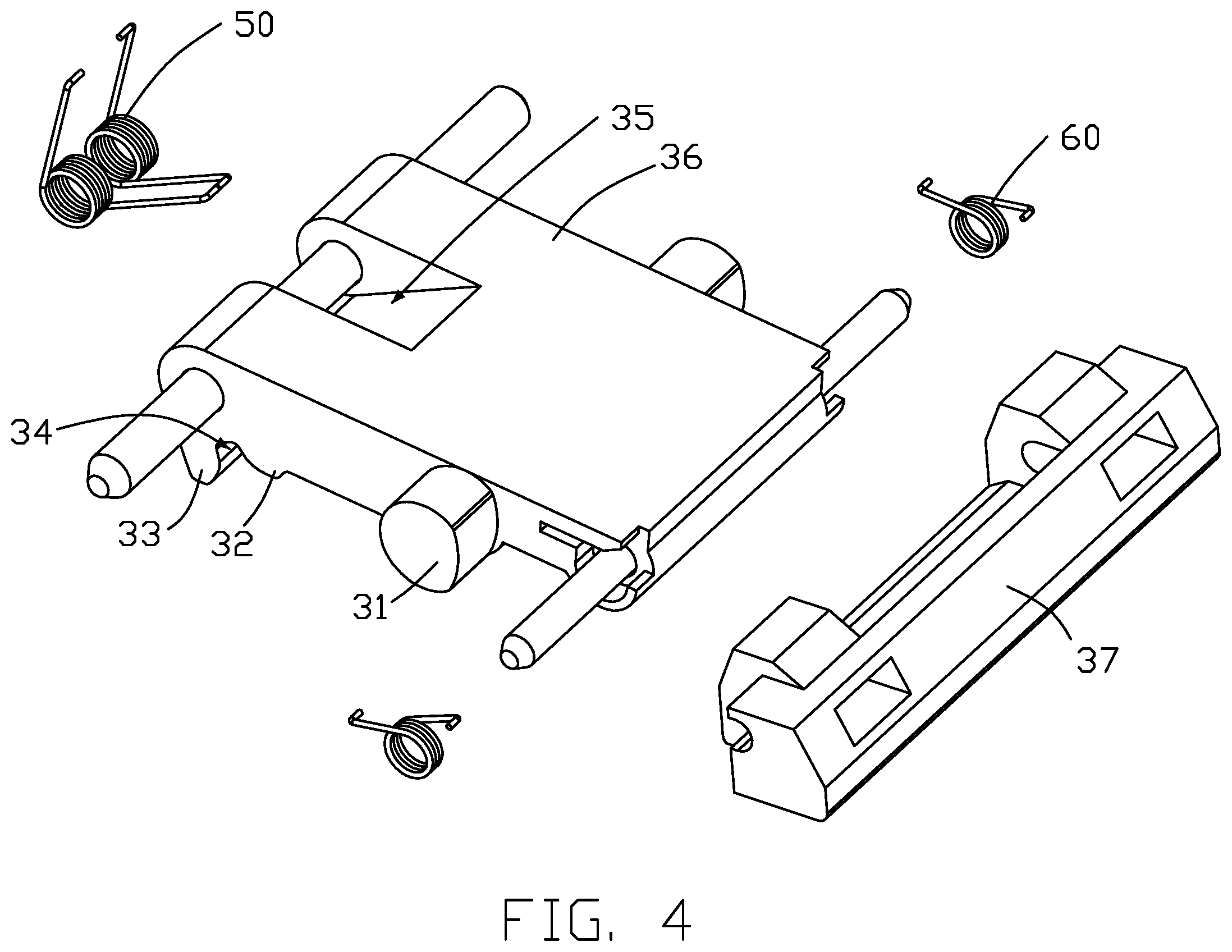 Patent US12326461 Figure 4 – Test socket connector having latch with a bottom guiding portion
