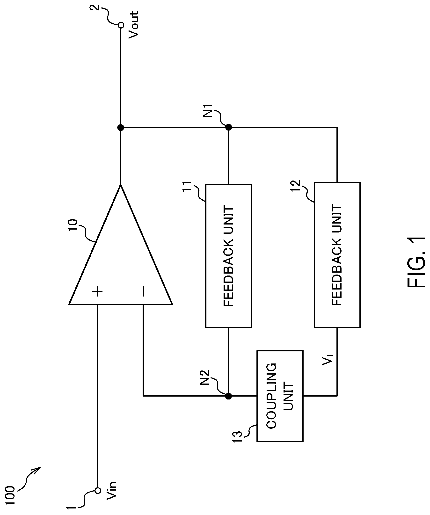 Patent US12326464 Figure 1 – Amplifier circuit and measurement apparatus