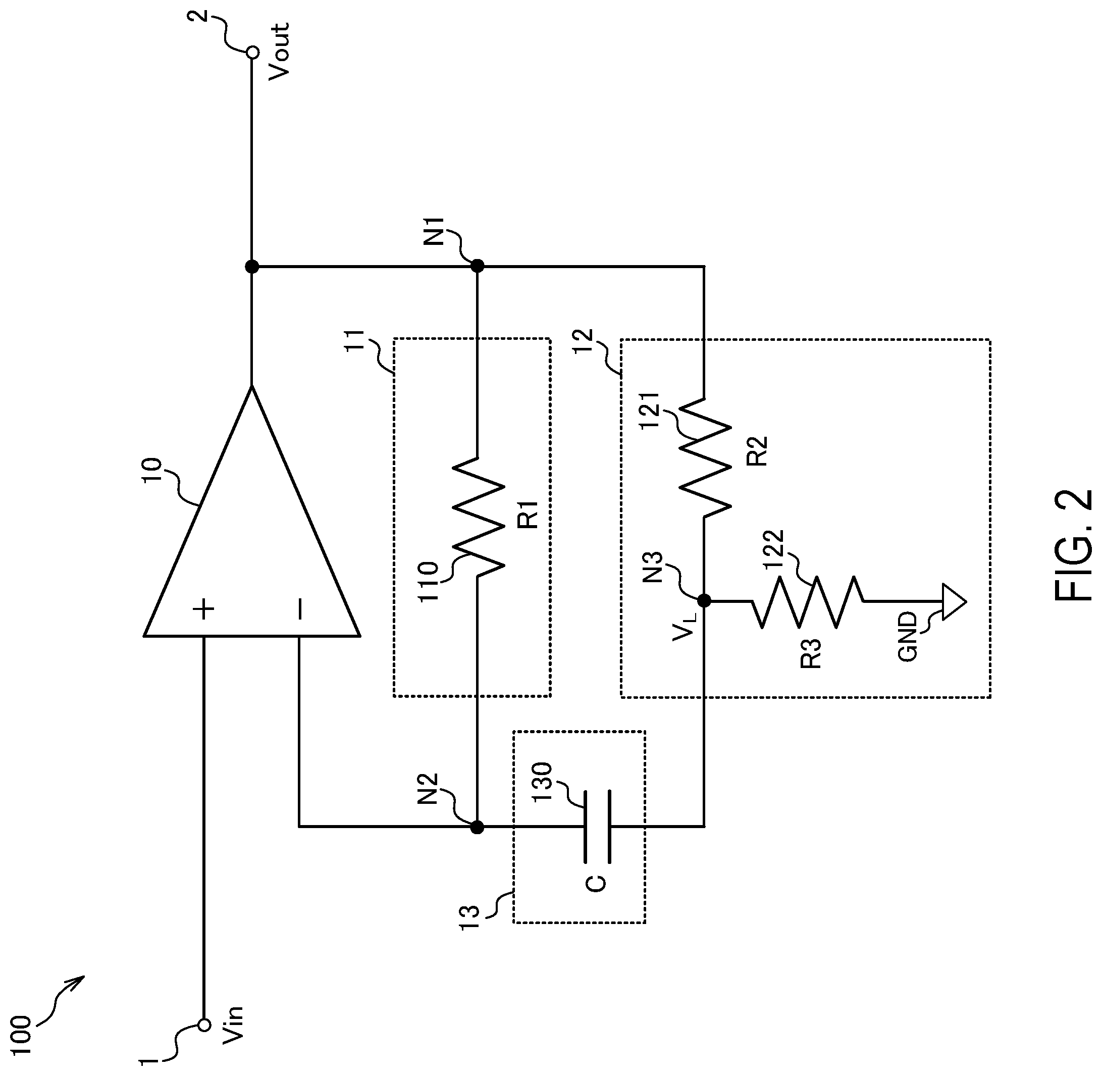 Patent US12326464 Figure 2 – Amplifier circuit and measurement apparatus