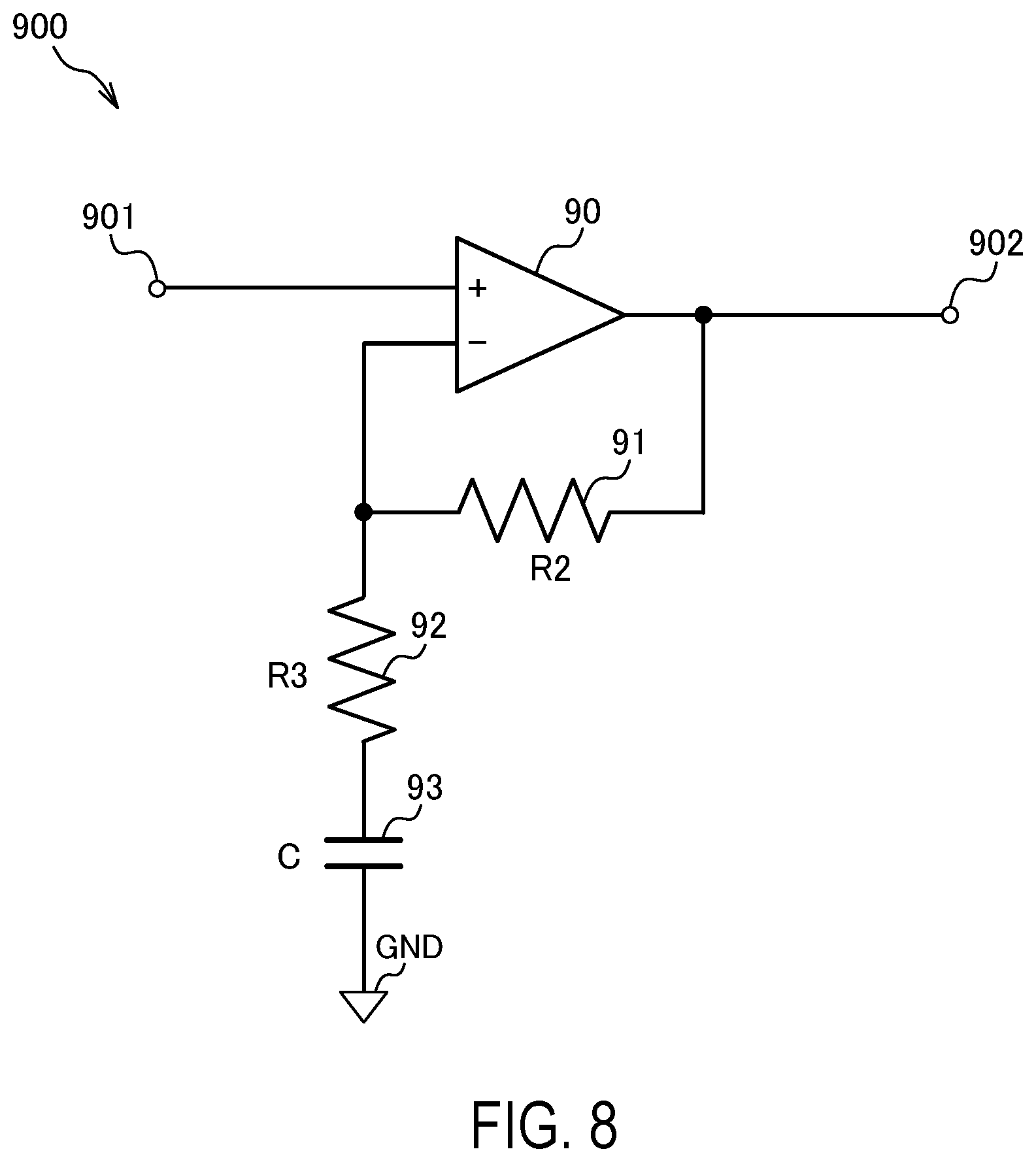 Patent US12326464 Figure 8 – Amplifier circuit and measurement apparatus