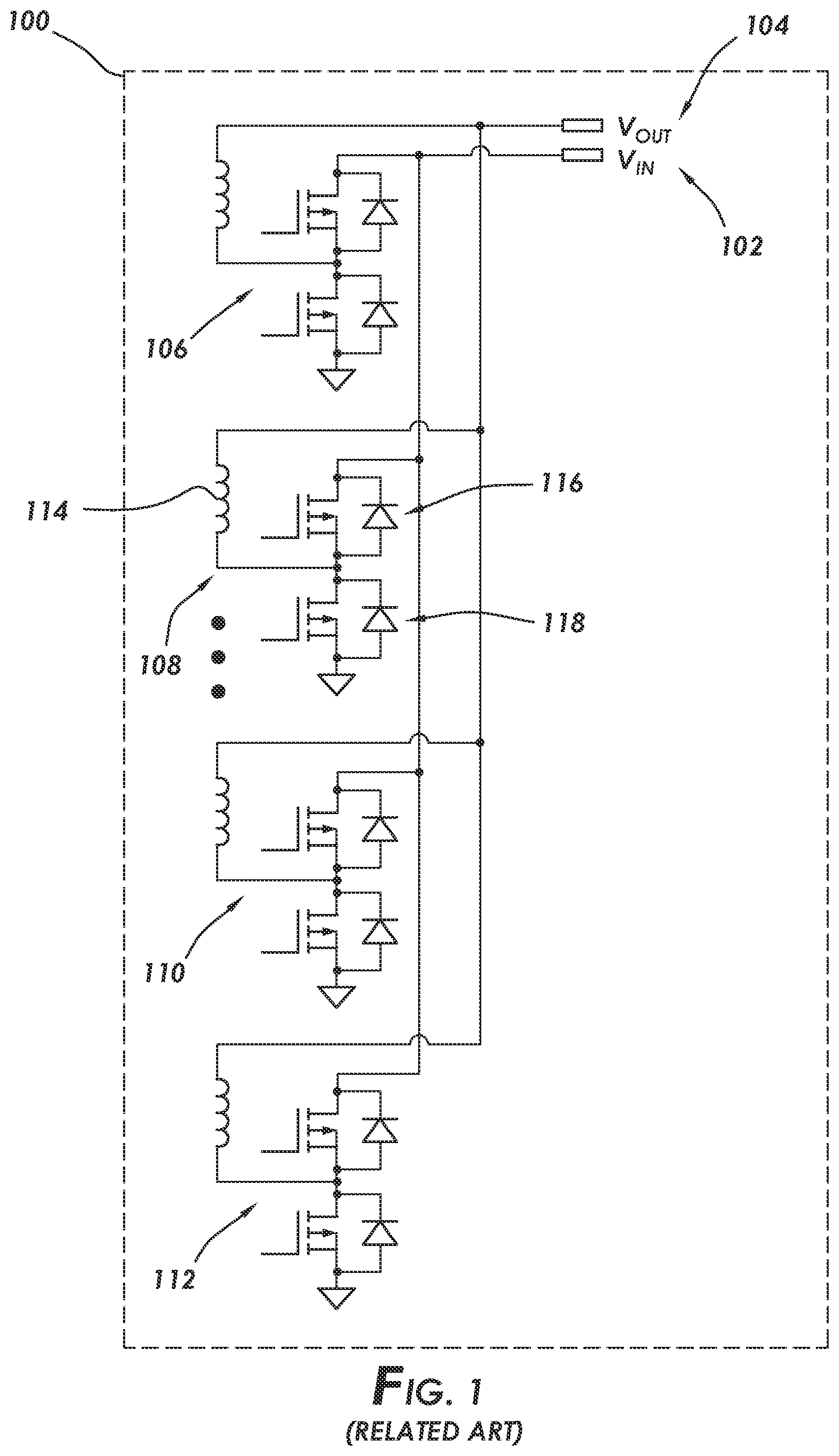 Patent US12326478 Figure 1 – Multiphase trans-inductor voltage regulator fault diagnostic