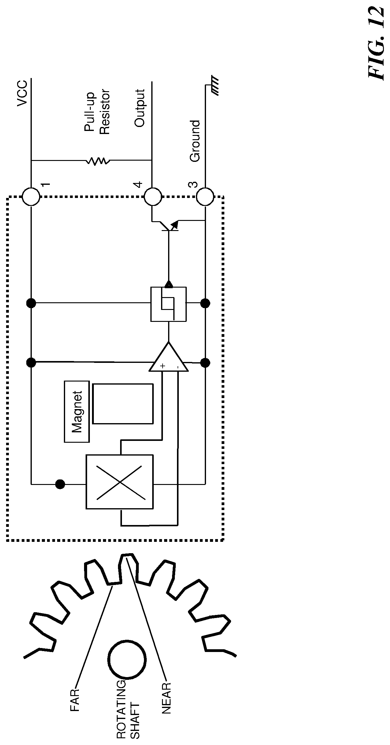 Patent US12326485 Figure 14 – Temperature compensation method for hall effect proximity sensors