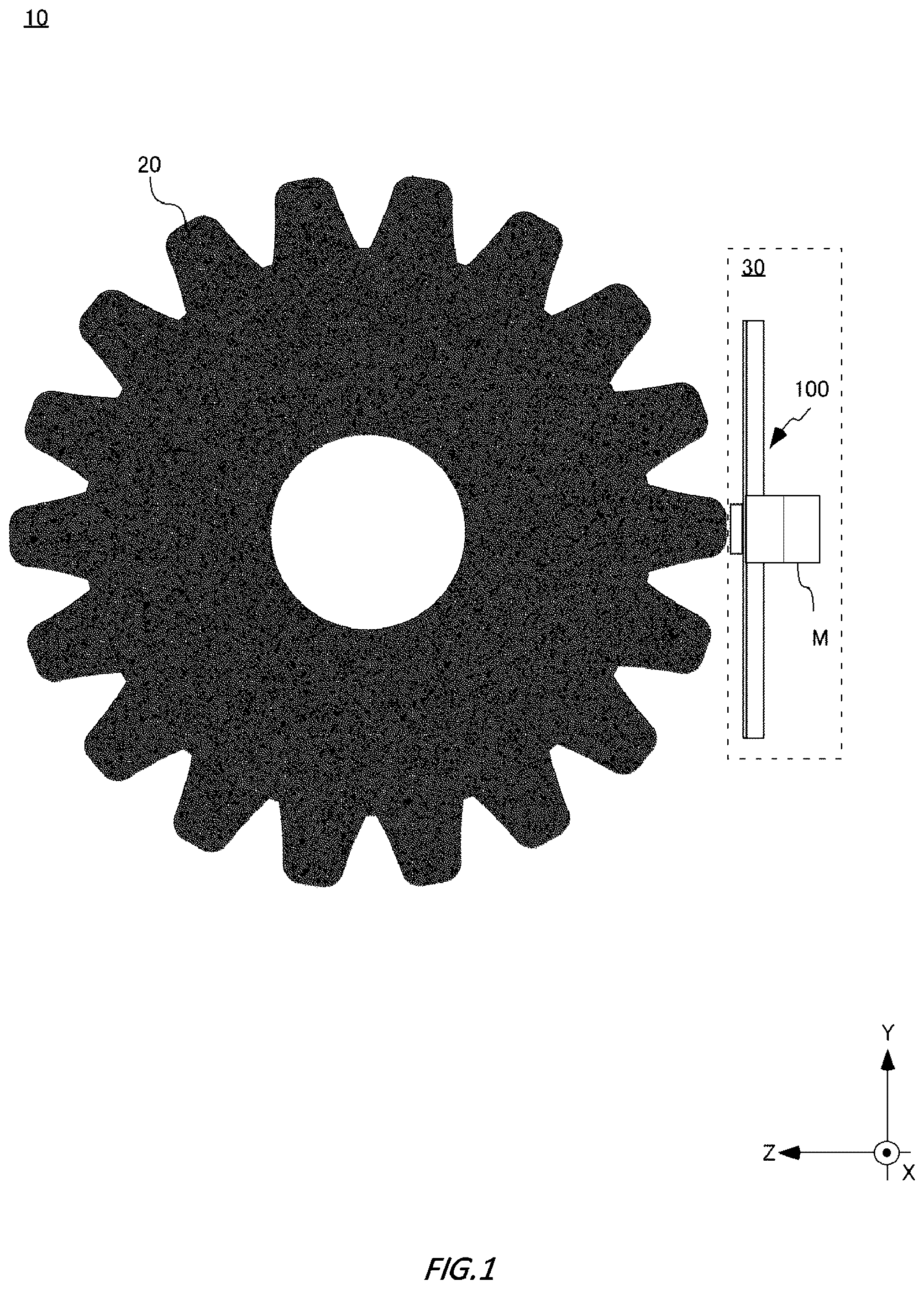 Patent US12326488 Figure 1 – Magnetic detection device, magnetic detection unit, magnetic detection system, and method for manufacturing magnetic detection unit