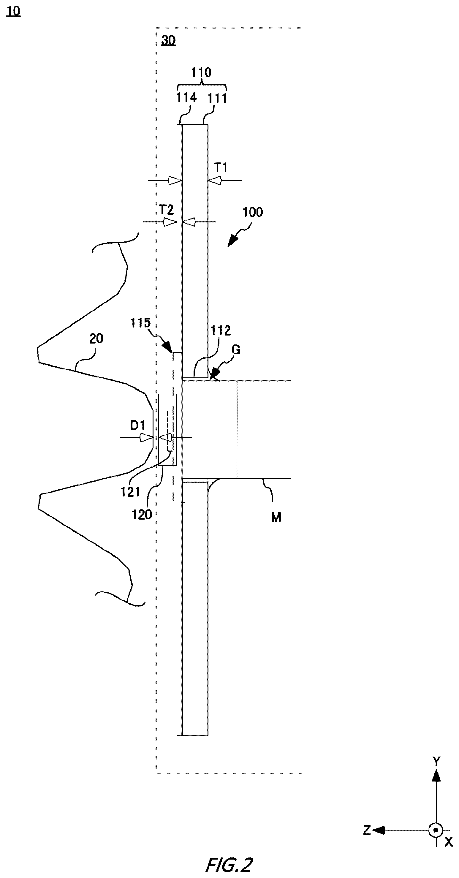 Patent US12326488 Figure 2 – Magnetic detection device, magnetic detection unit, magnetic detection system, and method for manufacturing magnetic detection unit