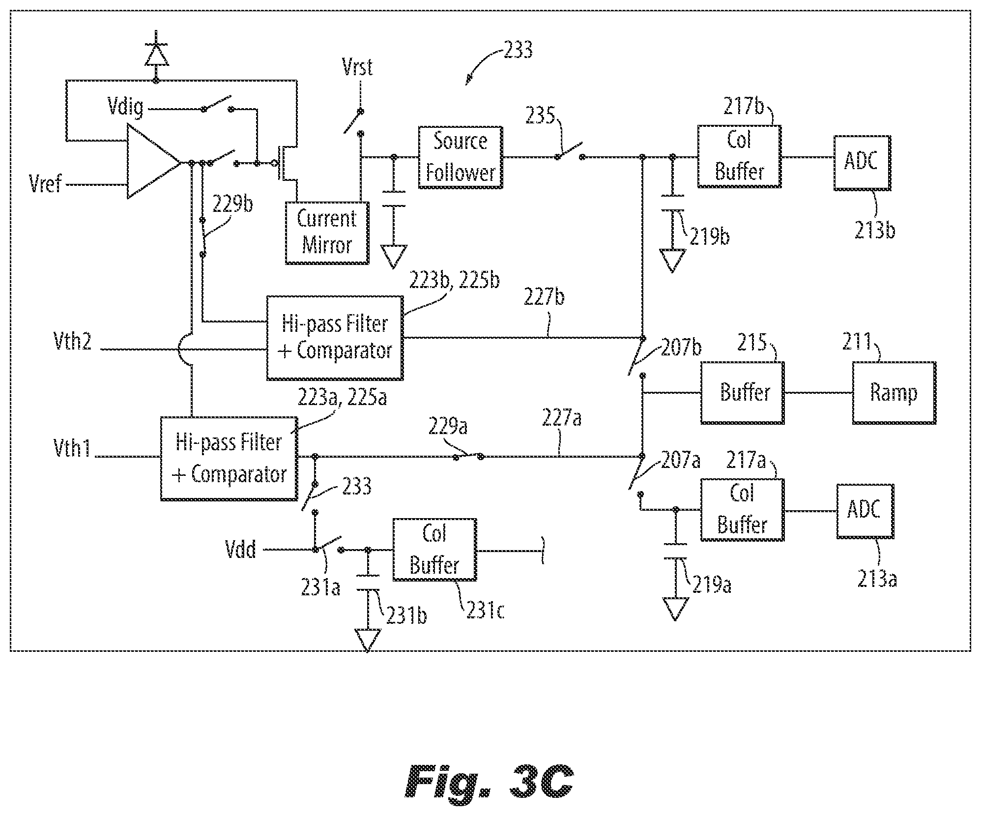 Patent US12326525 Figure 3 – Detection pixels and pixel systems